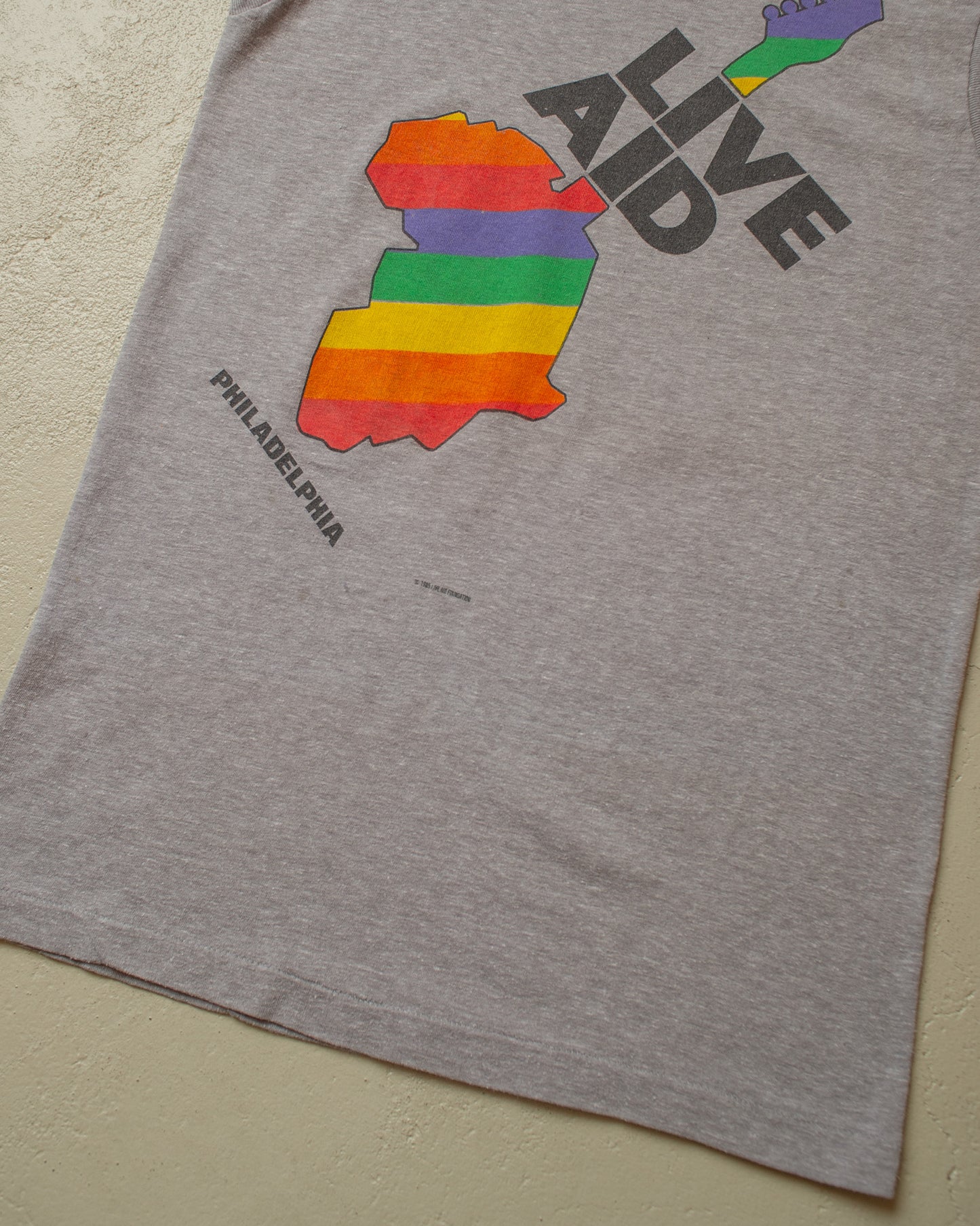 1985 Live Aid "Feed the World" Shirt grey - M