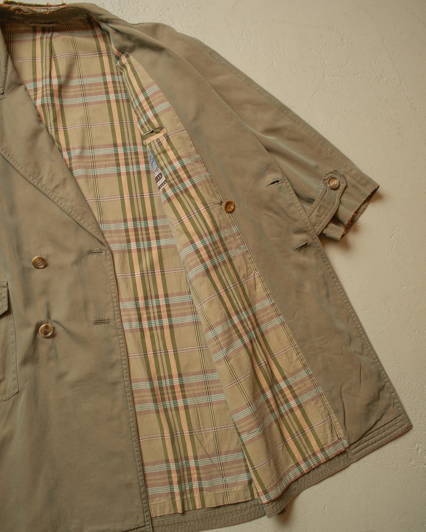1940s German Raglan Trenchcoat green/khaki - L