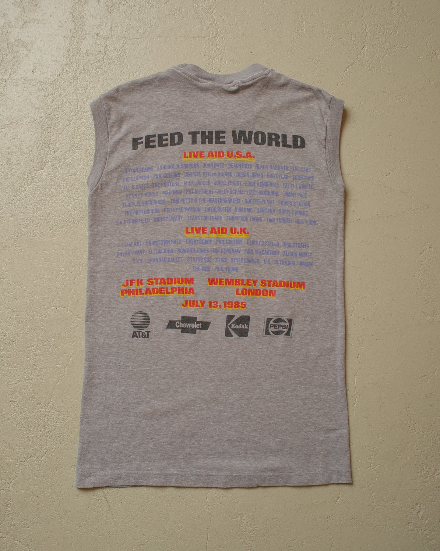 1985 Live Aid "Feed the World" Shirt grey - M