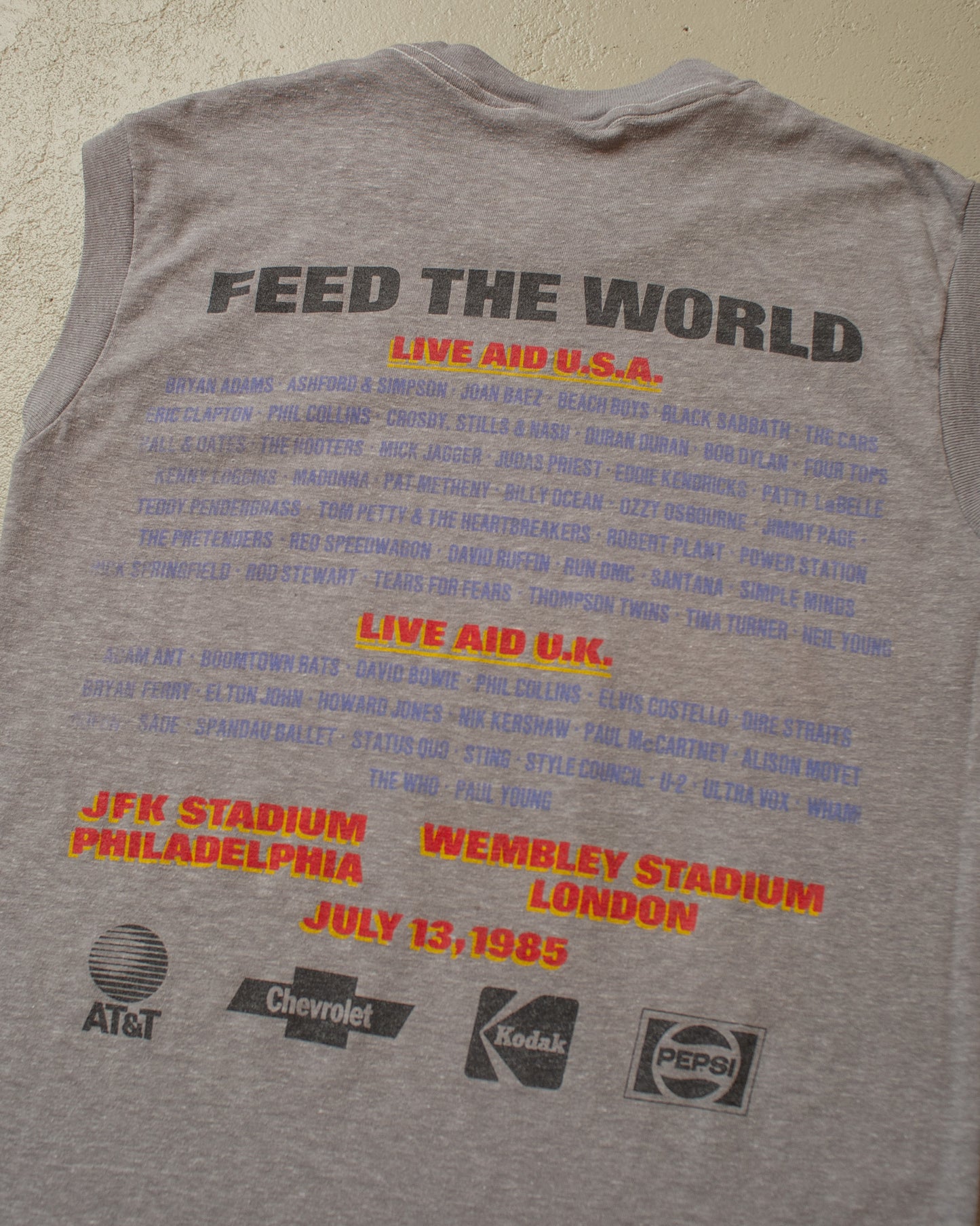 1985 Live Aid "Feed the World" Shirt grey - M