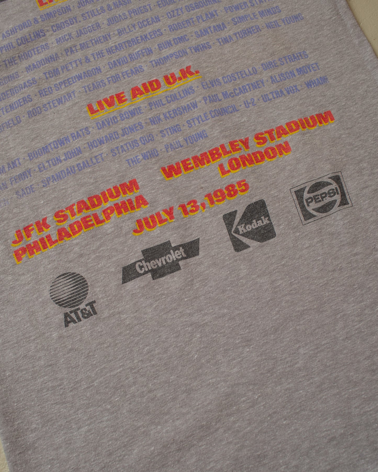 1985 Live Aid "Feed the World" Shirt grey - M