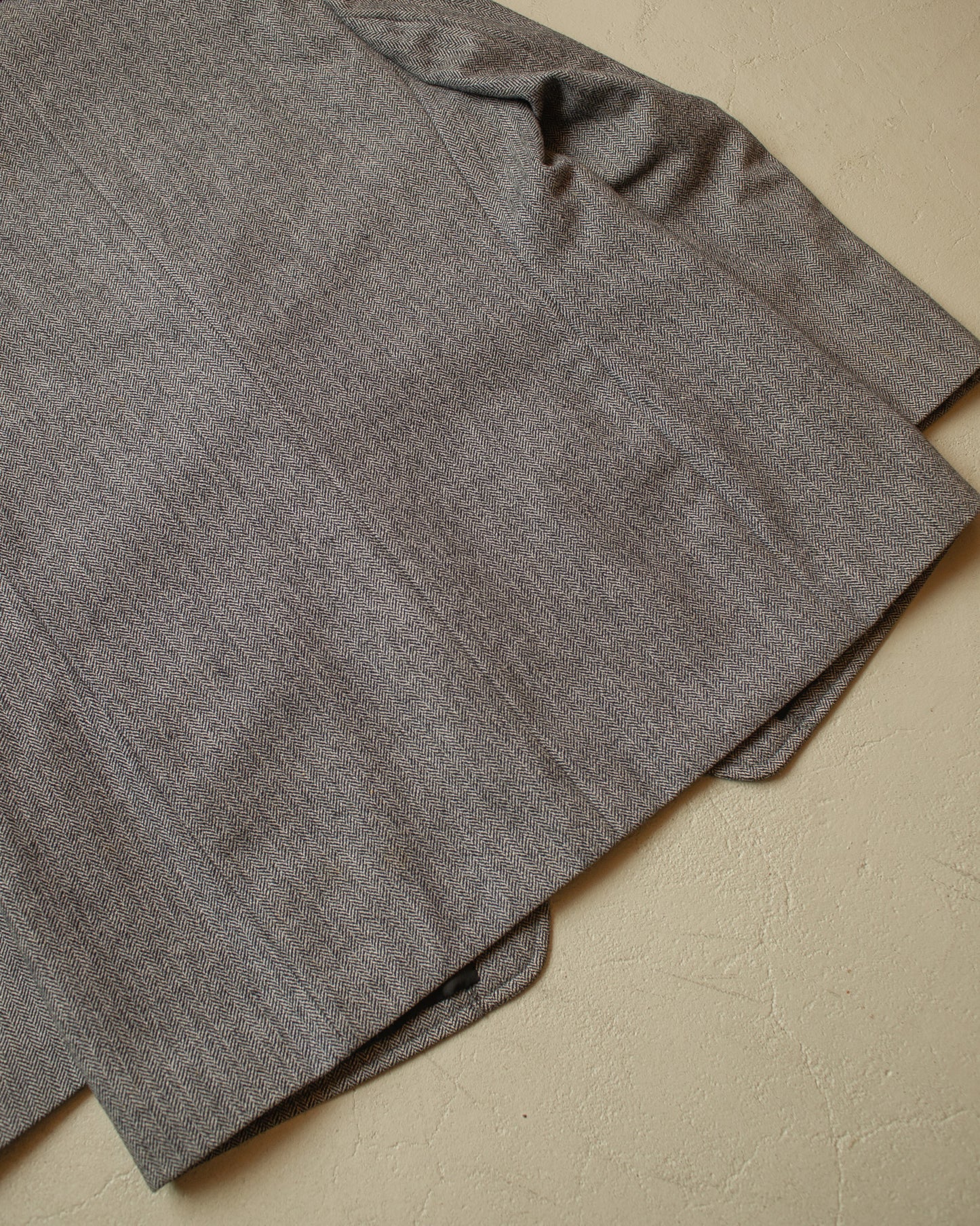 1940s German Herringbone Wool Suit Jacket grey - L/XL