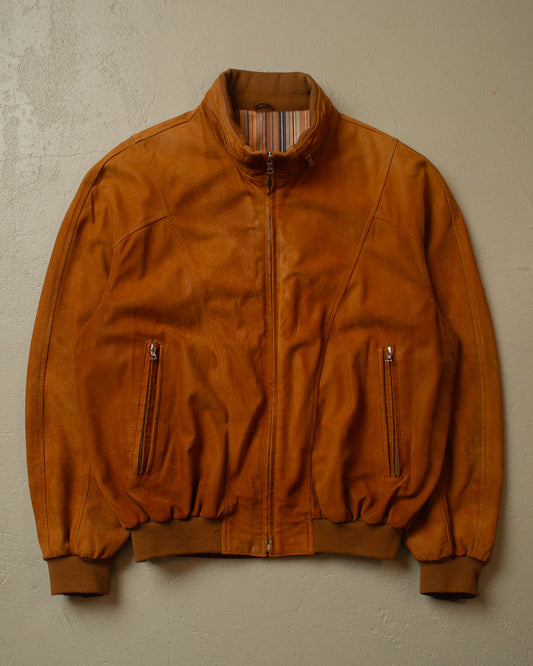 90s Cygielman Leather Bomber Jacket brown - XL