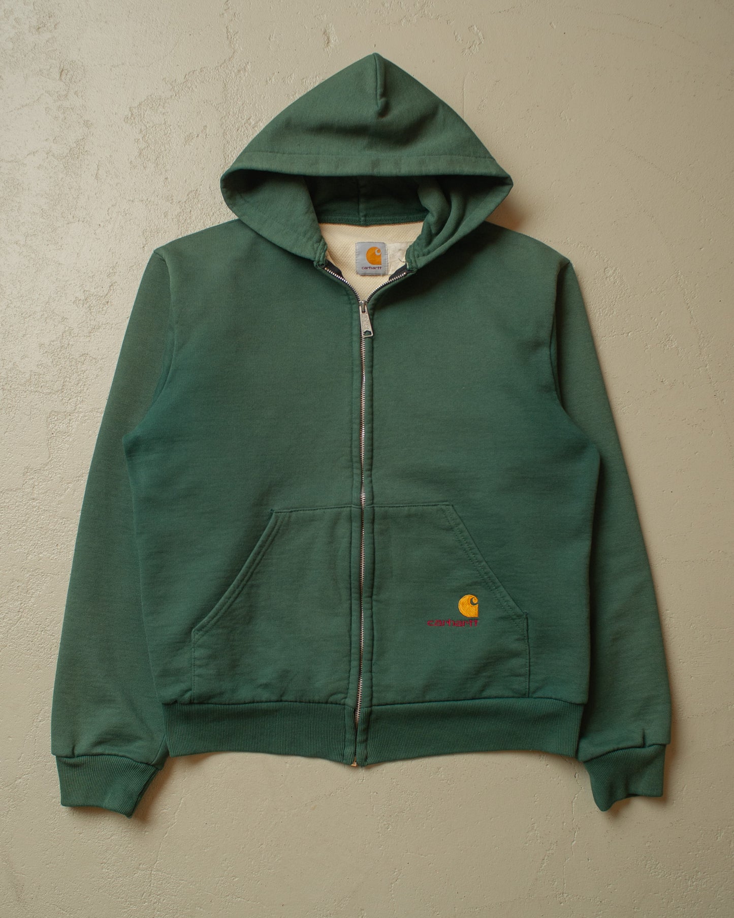 1980s Carhartt lined Zip Hoodie green - L