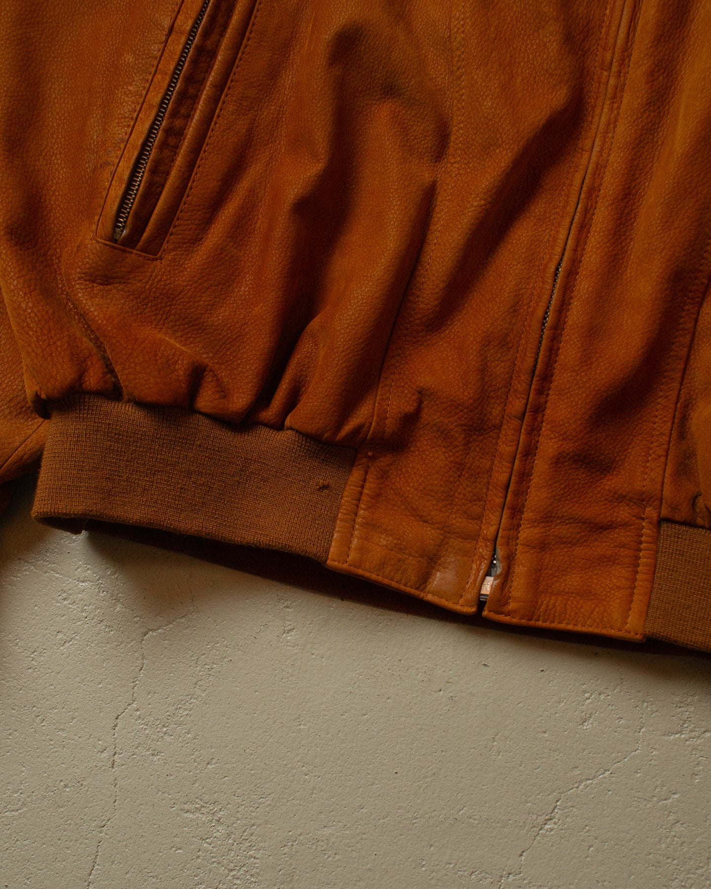 90s Cygielman Leather Bomber Jacket brown - XL