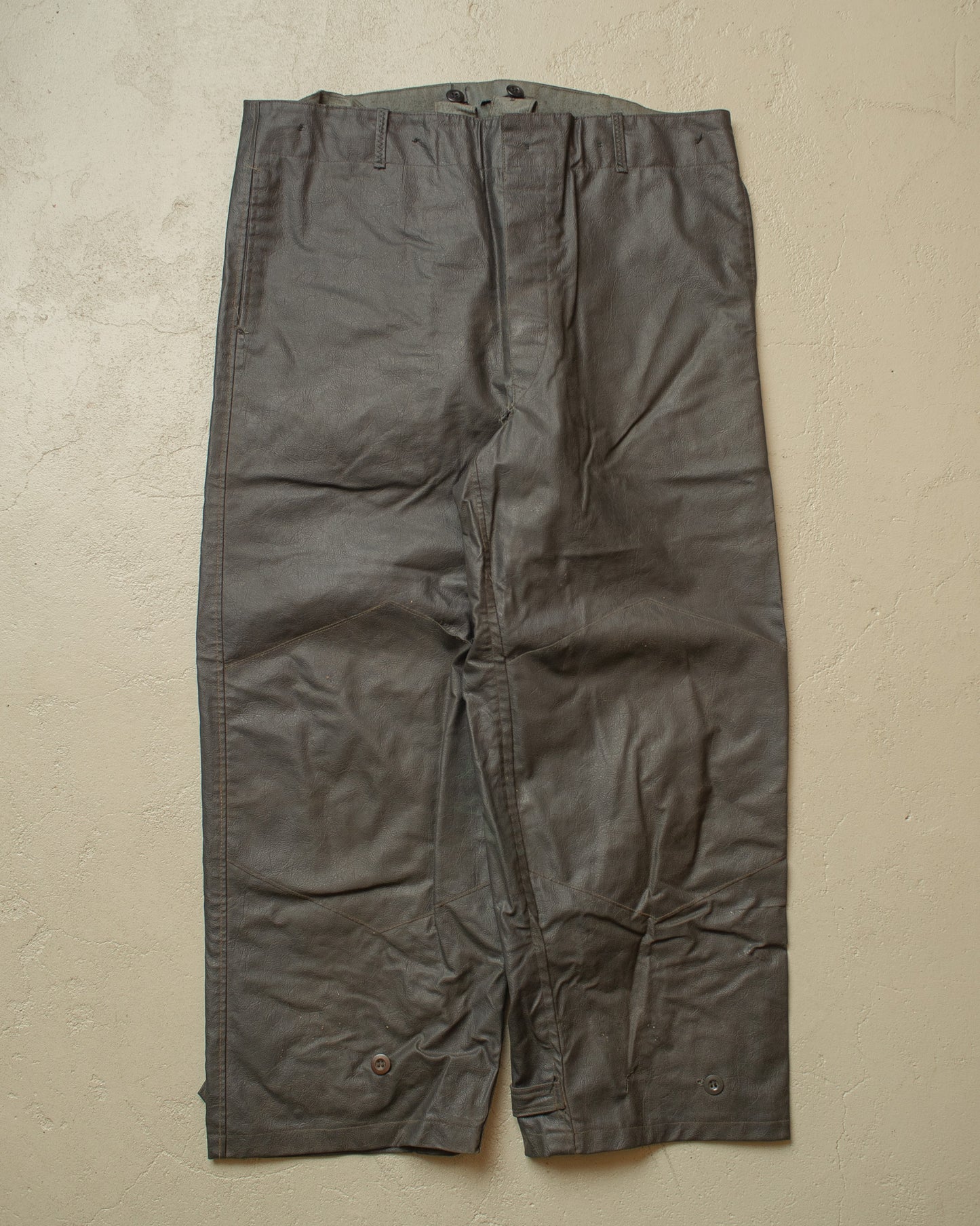 1950s German Rubberized Workwear Set grey - M