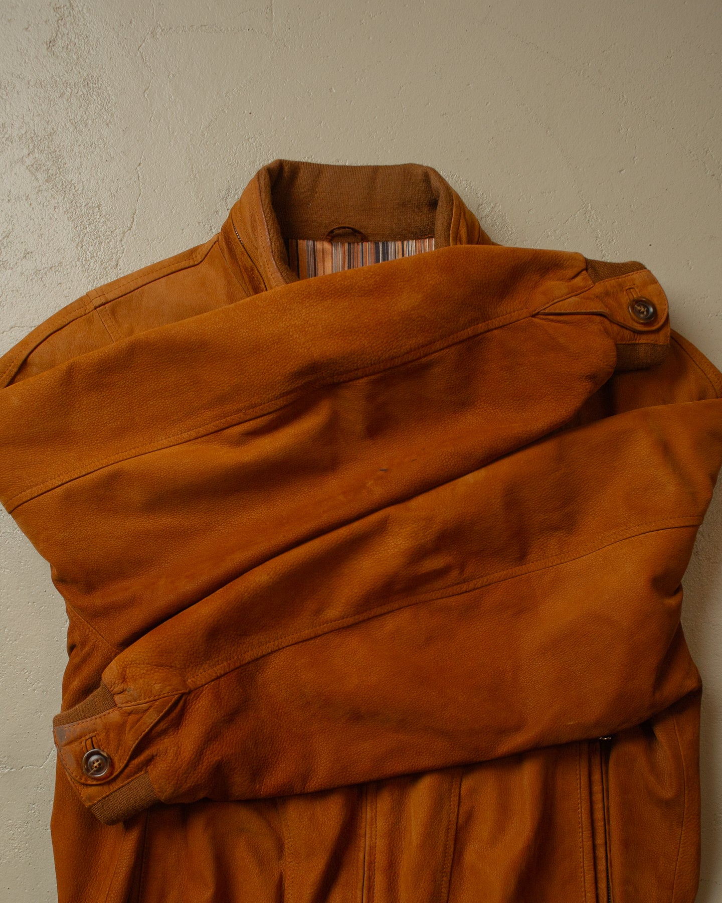 90s Cygielman Leather Bomber Jacket brown - XL