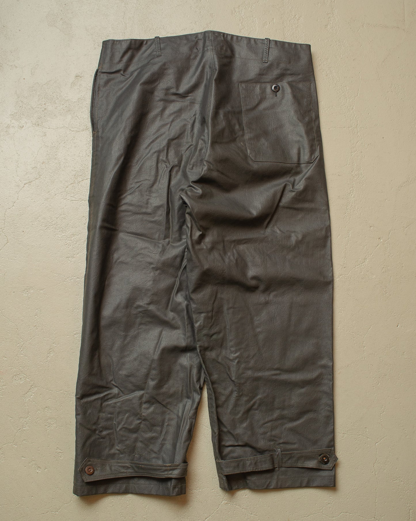 1950s German Rubberized Workwear Set grey - M