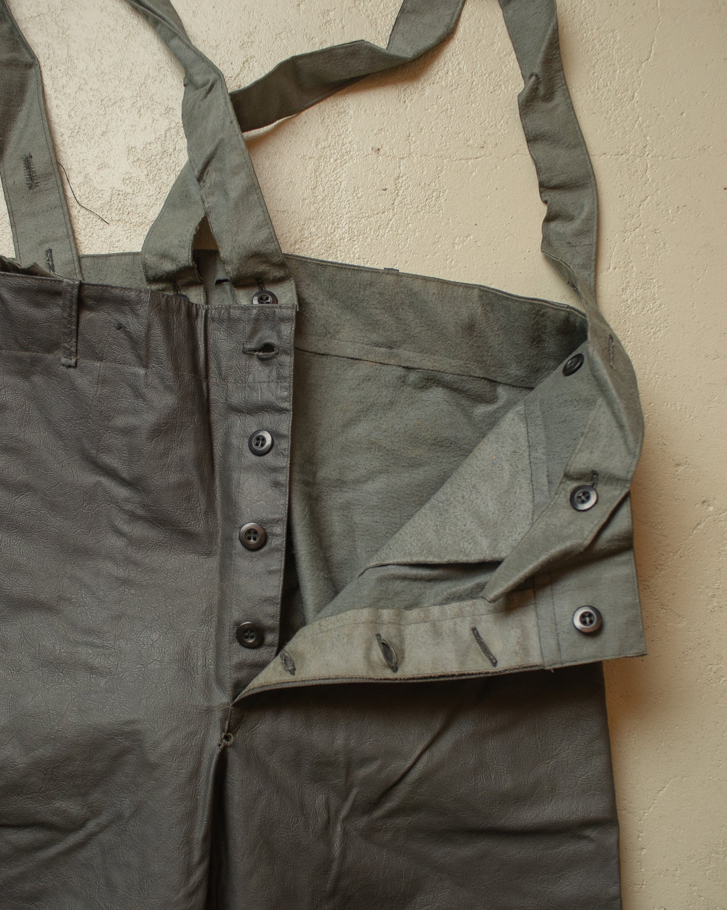 1950s German Rubberized Workwear Set grey - M