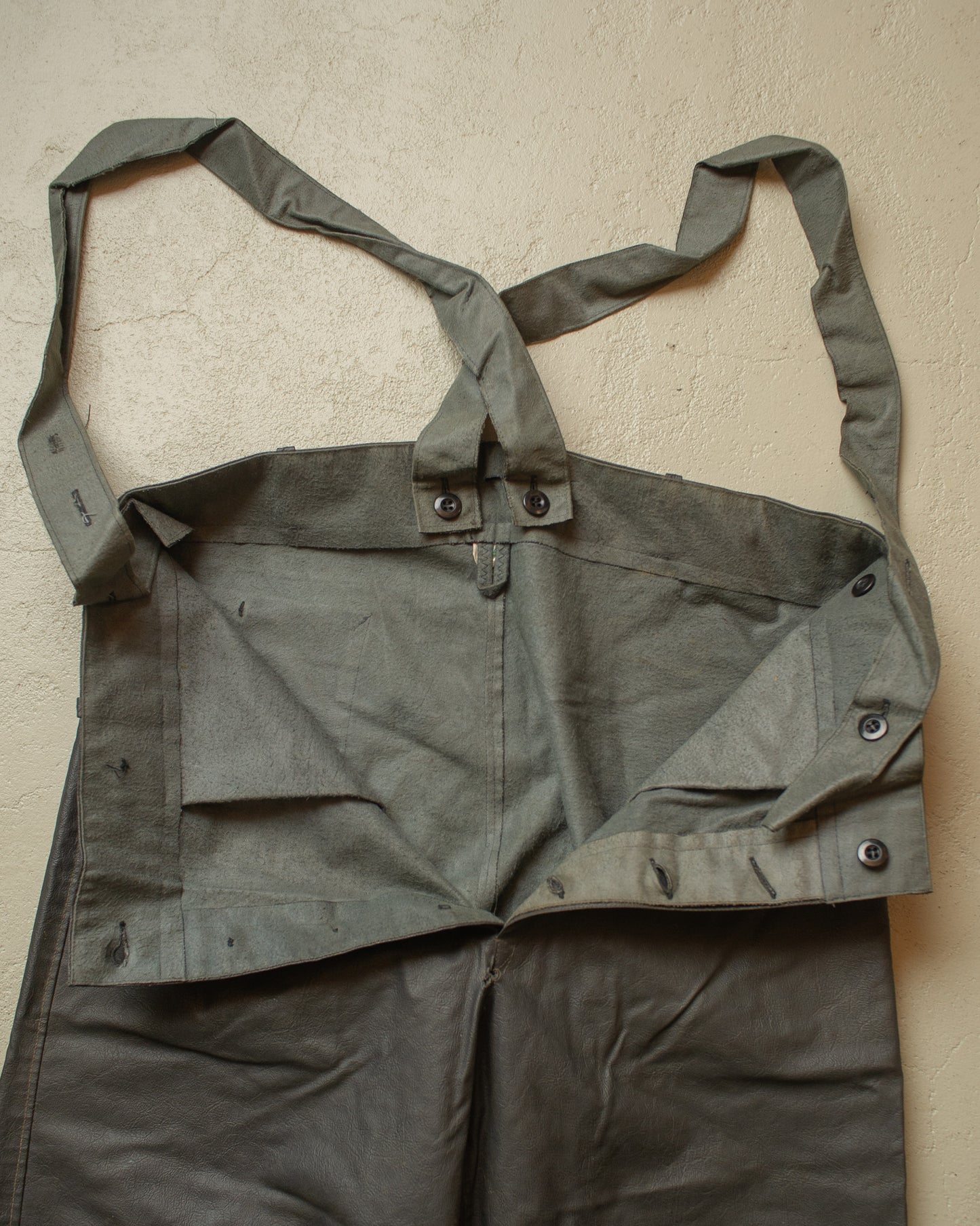 1950s German Rubberized Workwear Set grey - M