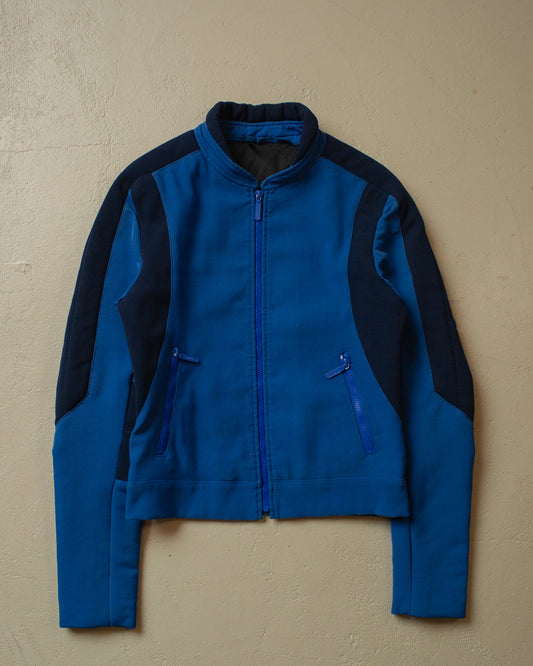 80s/90s Lahco Two Tone Biker Jacket blue - S/M