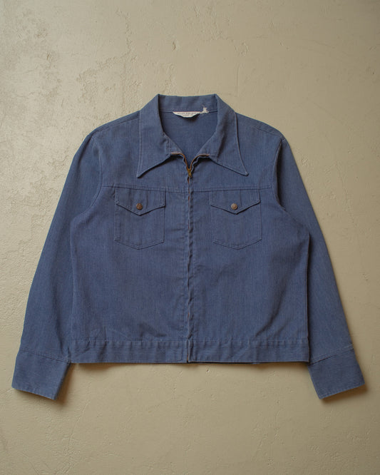 1970s J.C. Penney Two Pocket Corduroy Jacket blue - L/XL