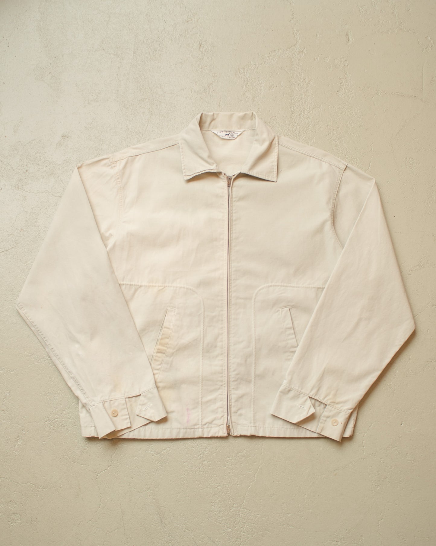 1960s distressed Fawn Sportswear light Jacket beige - M/L