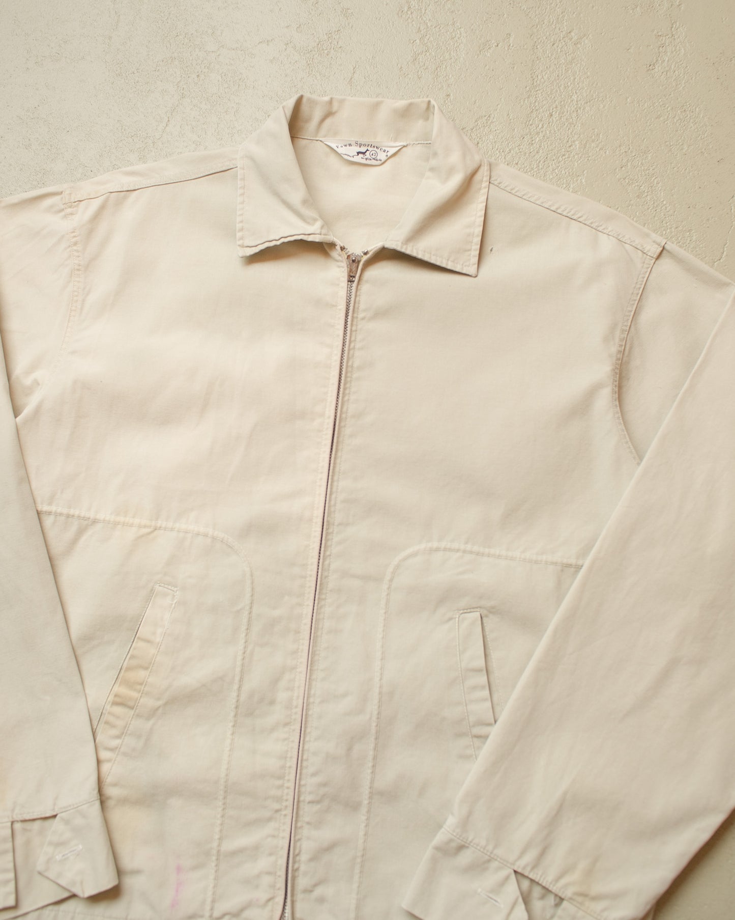 1960s distressed Fawn Sportswear light Jacket beige - M/L