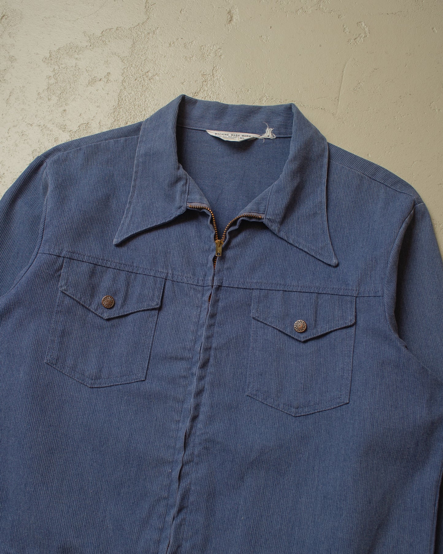 1970s J.C. Penney Two Pocket Corduroy Jacket blue - L/XL