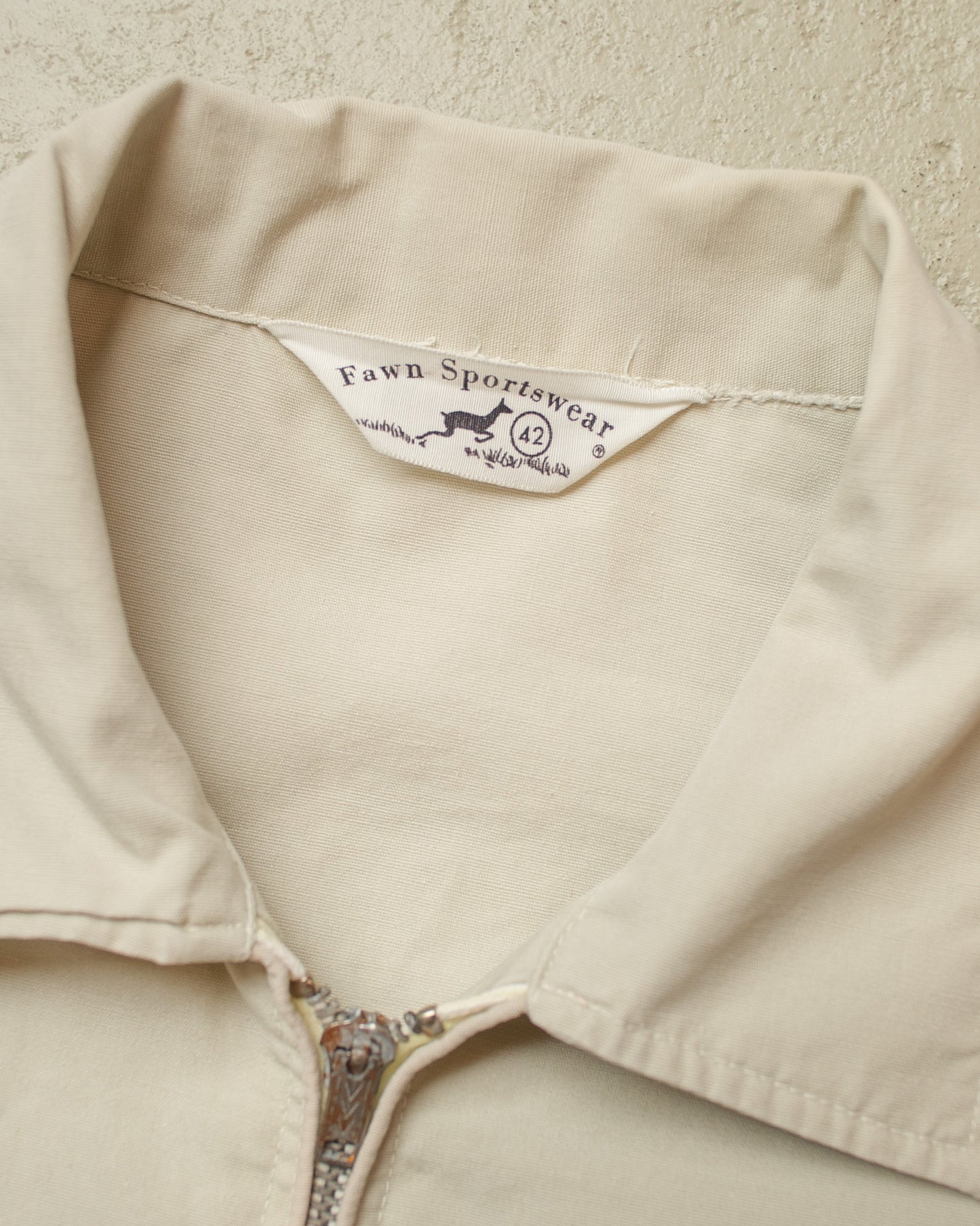 1960s distressed Fawn Sportswear light Jacket beige - M/L
