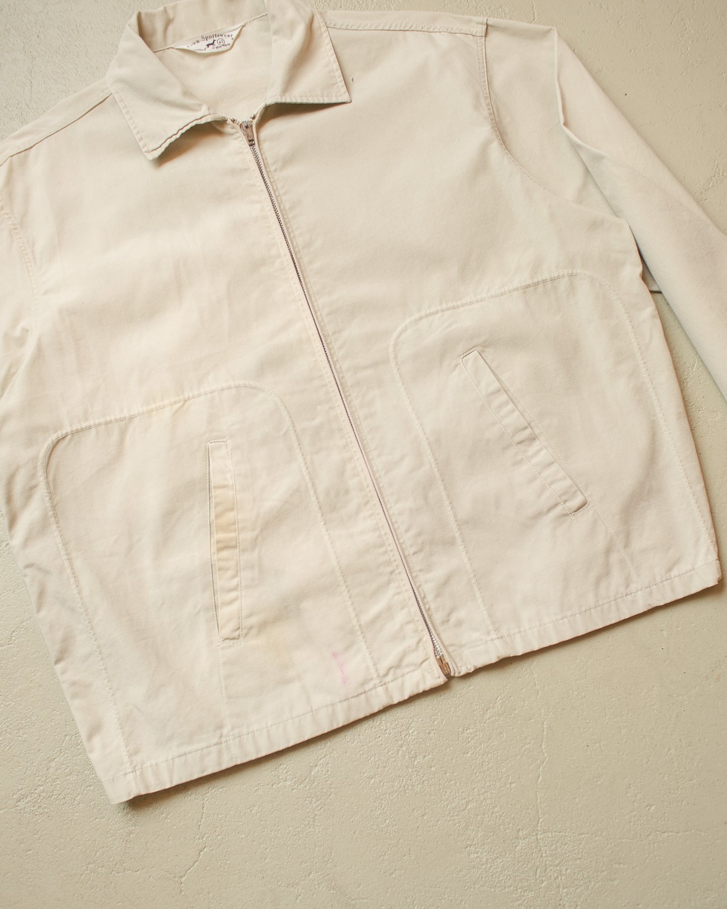 1960s distressed Fawn Sportswear light Jacket beige - M/L