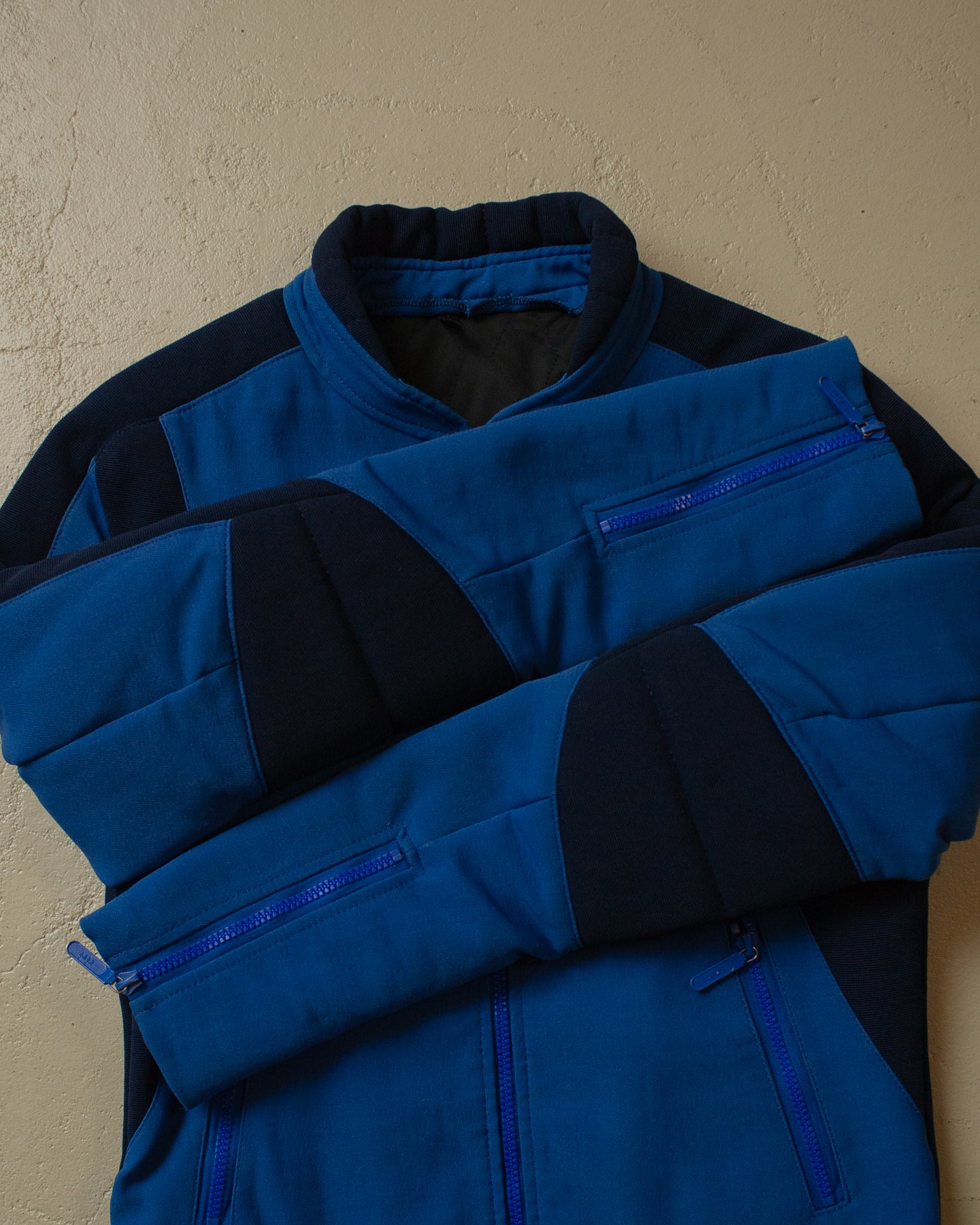 80s/90s Lahco Two Tone Biker Jacket blue - S/M