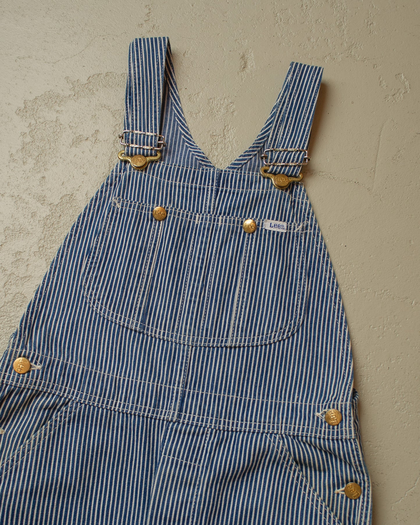 1980s Lee Hickory Stripe Overalls blue - 31