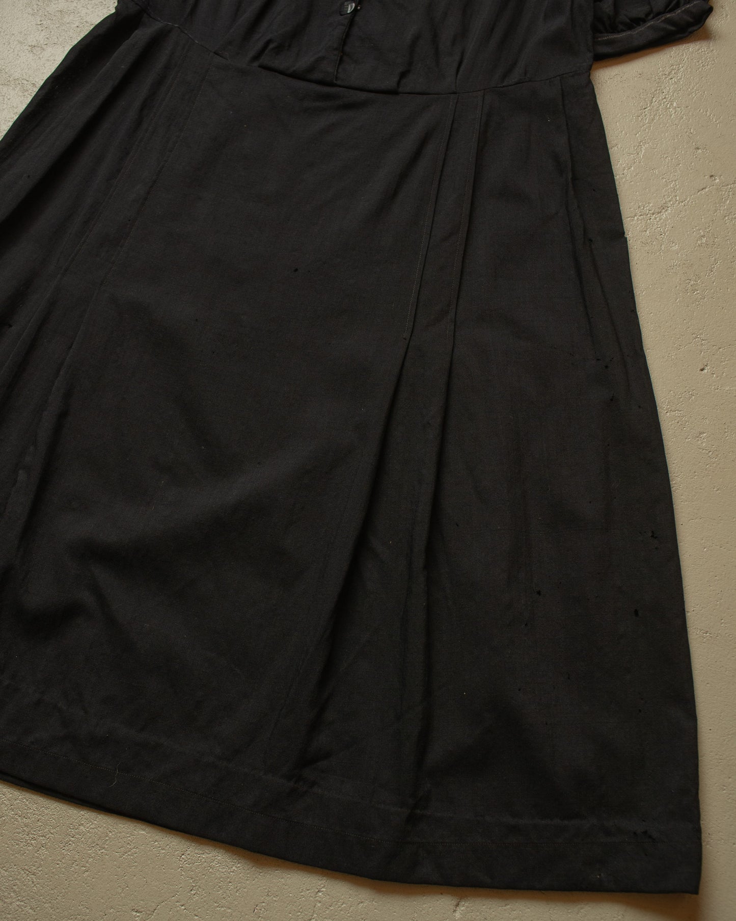1920s/30s Womens French Work Dress black - M/L