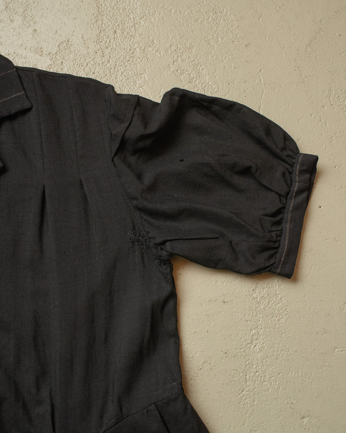 1920s/30s Womens French Work Dress black - M/L