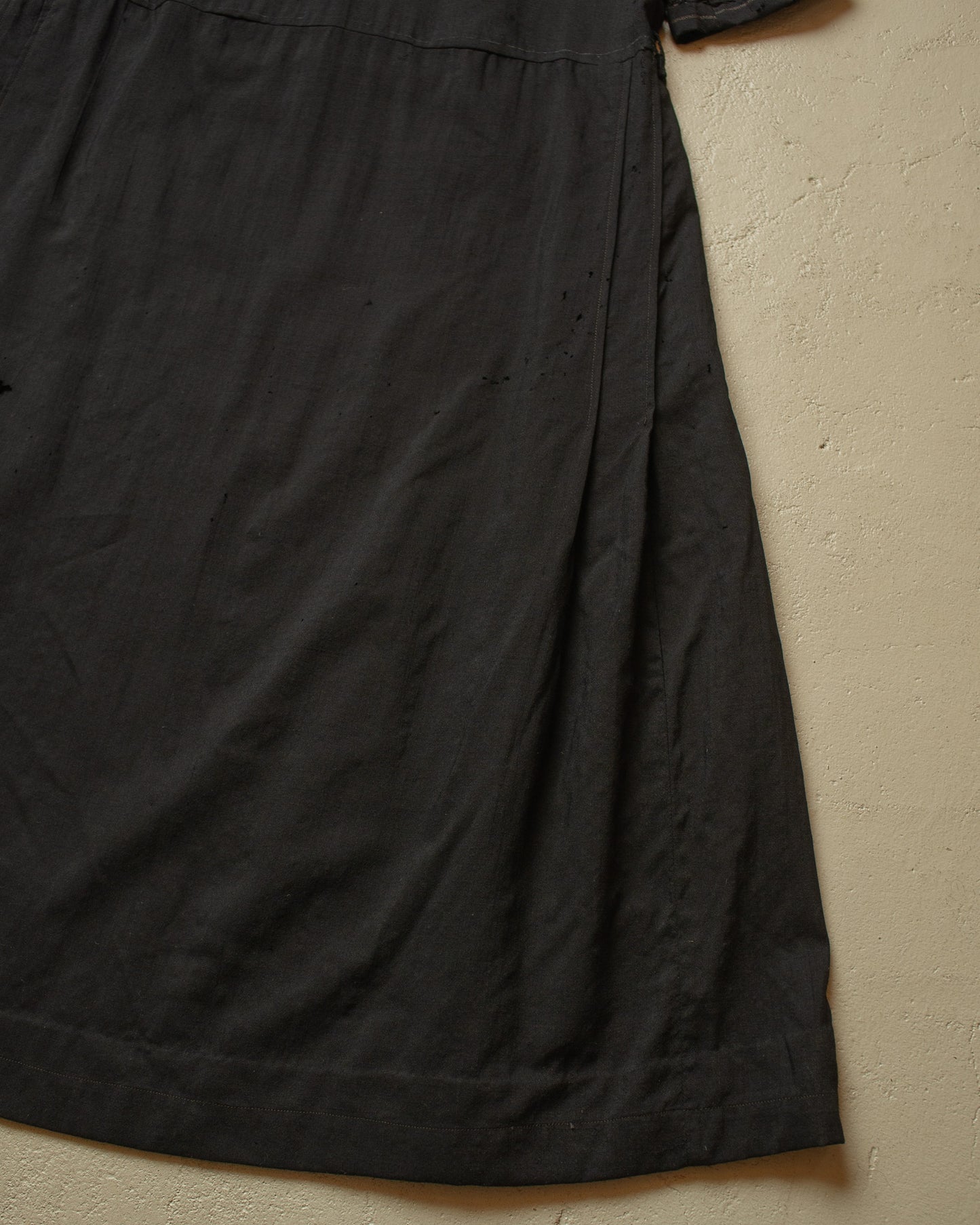1920s/30s Womens French Work Dress black - M/L