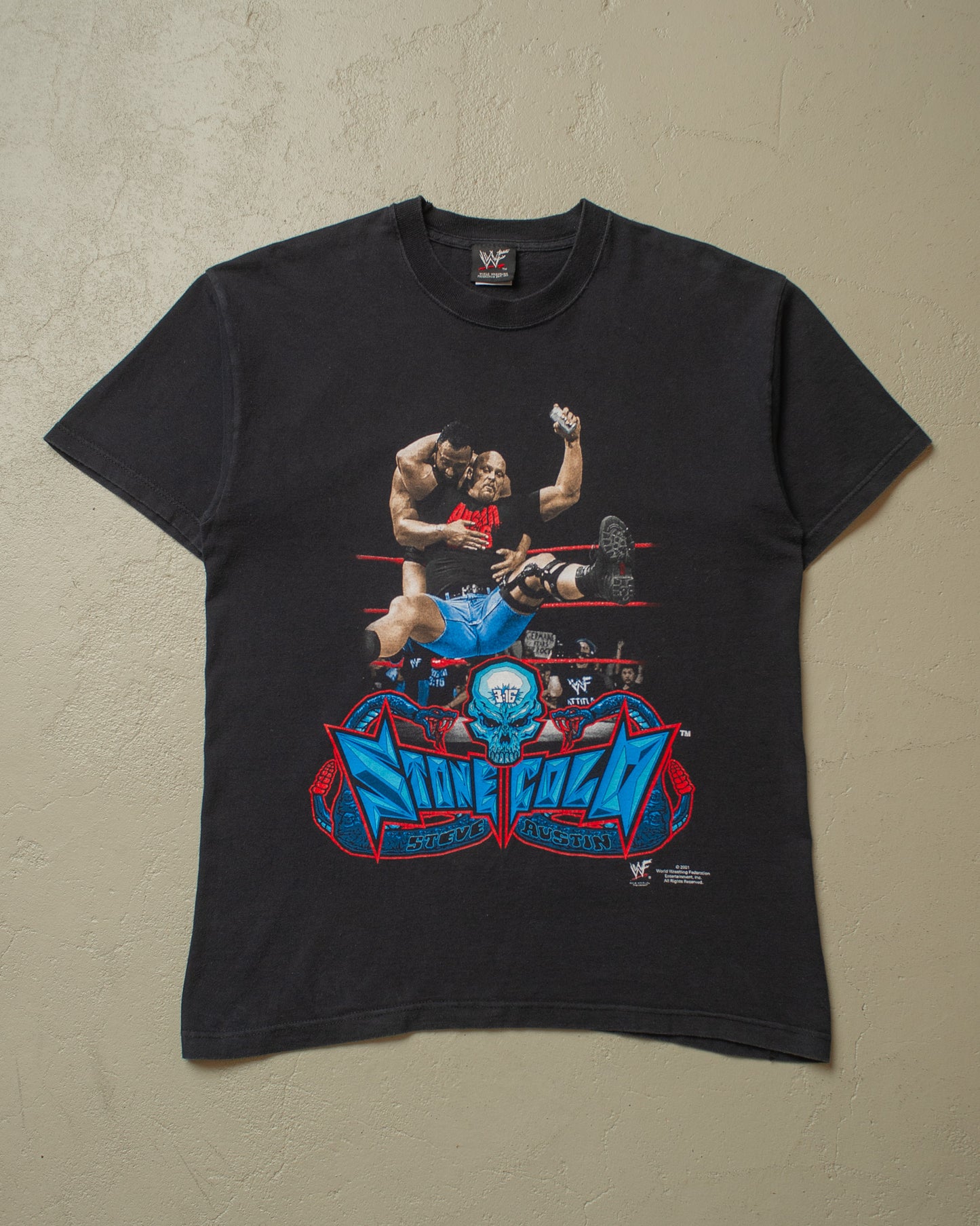 2001 WWF Stone Cold Steve Austin T-shirt black - M/L