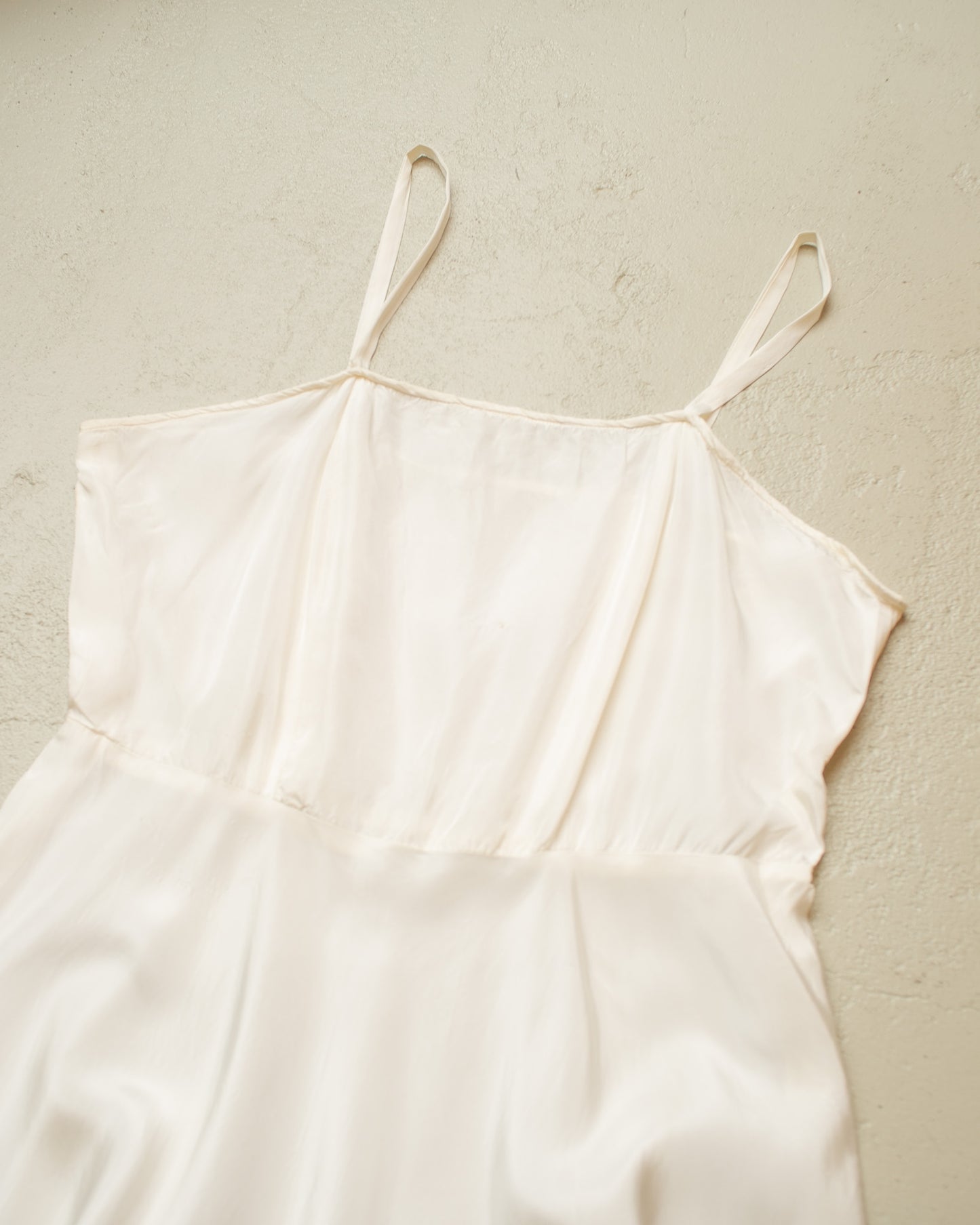 1950s/60s Womens Silk Dress white - S/M