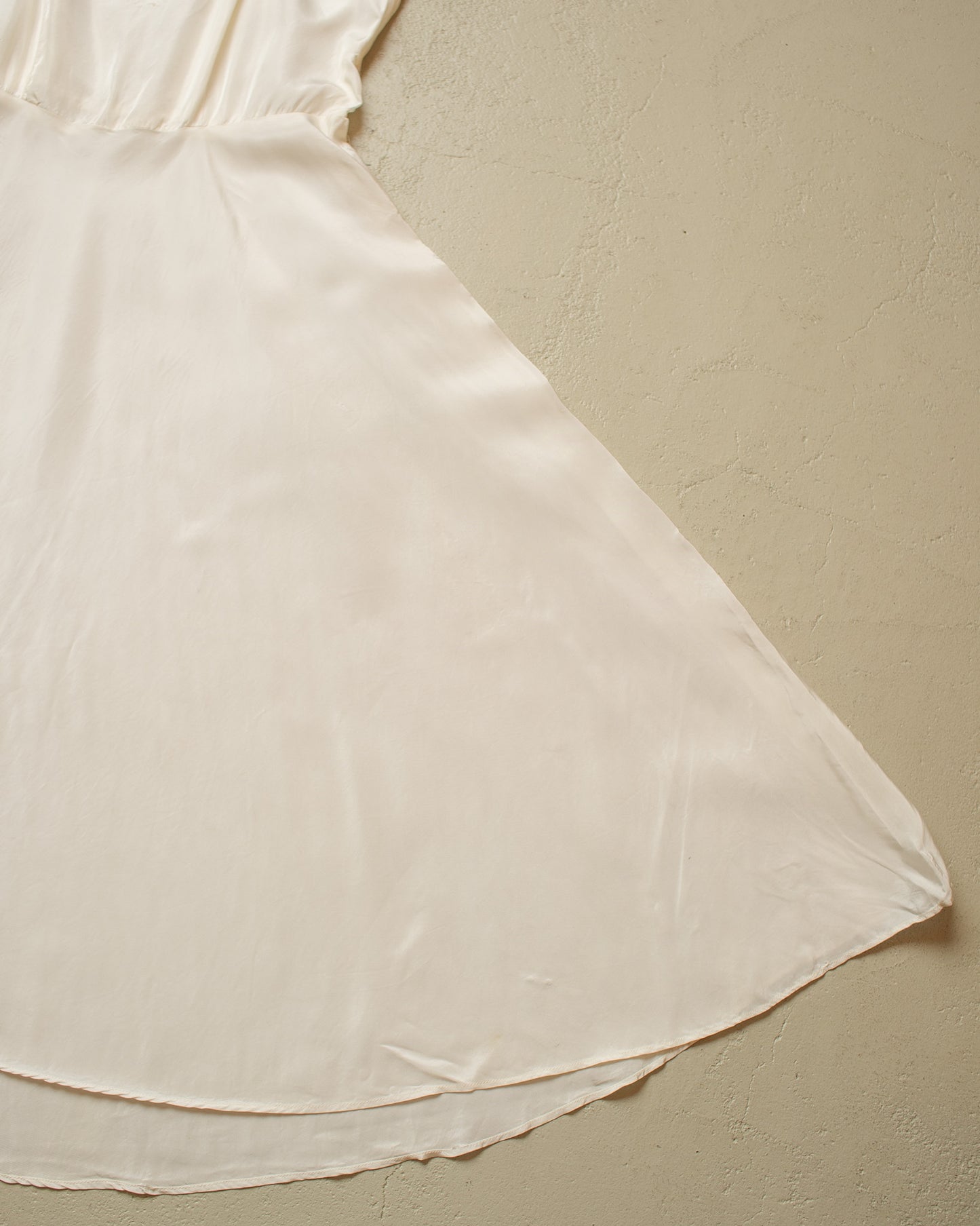 1950s/60s Womens Silk Dress white - S/M