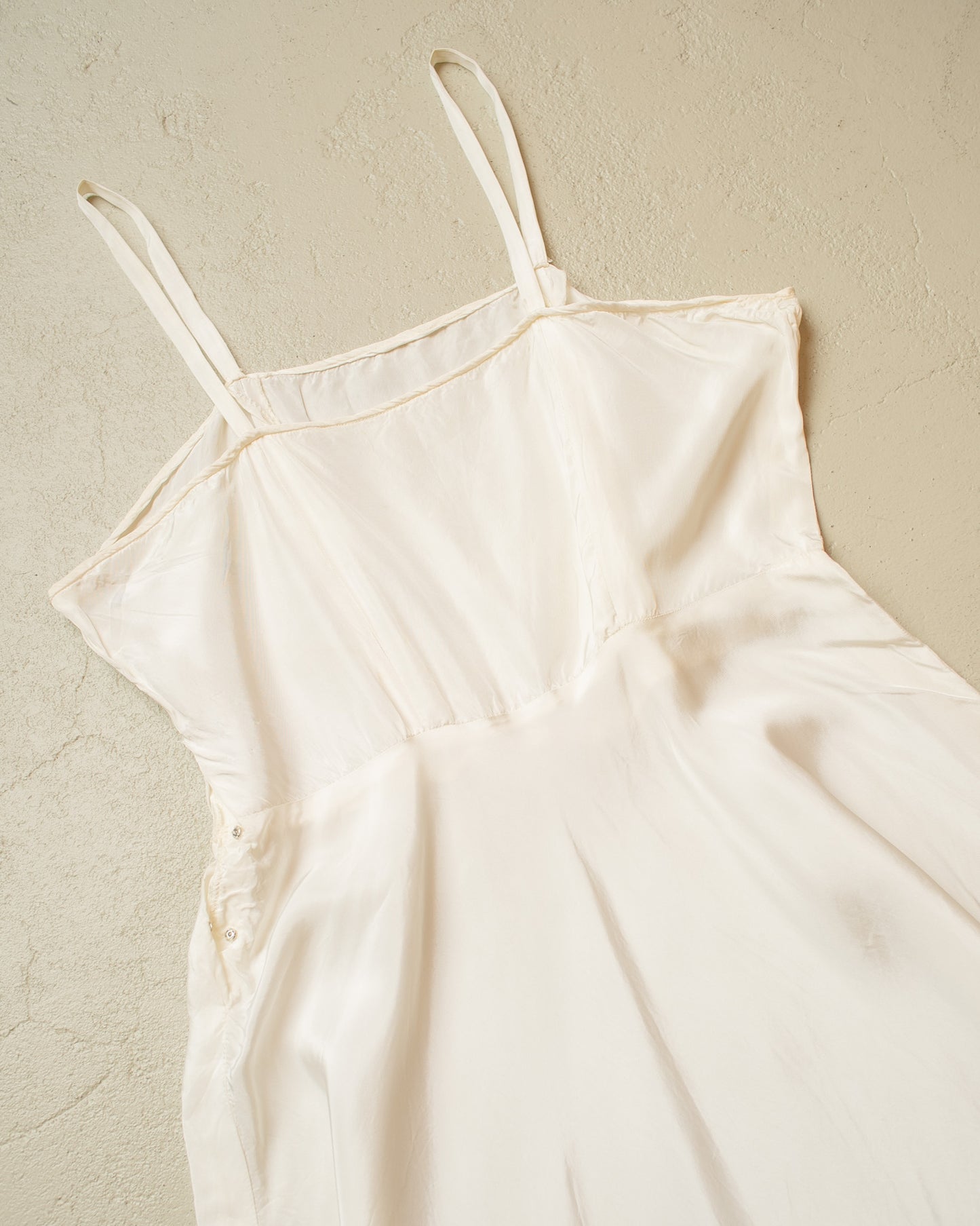 1950s/60s Womens Silk Dress white - S/M