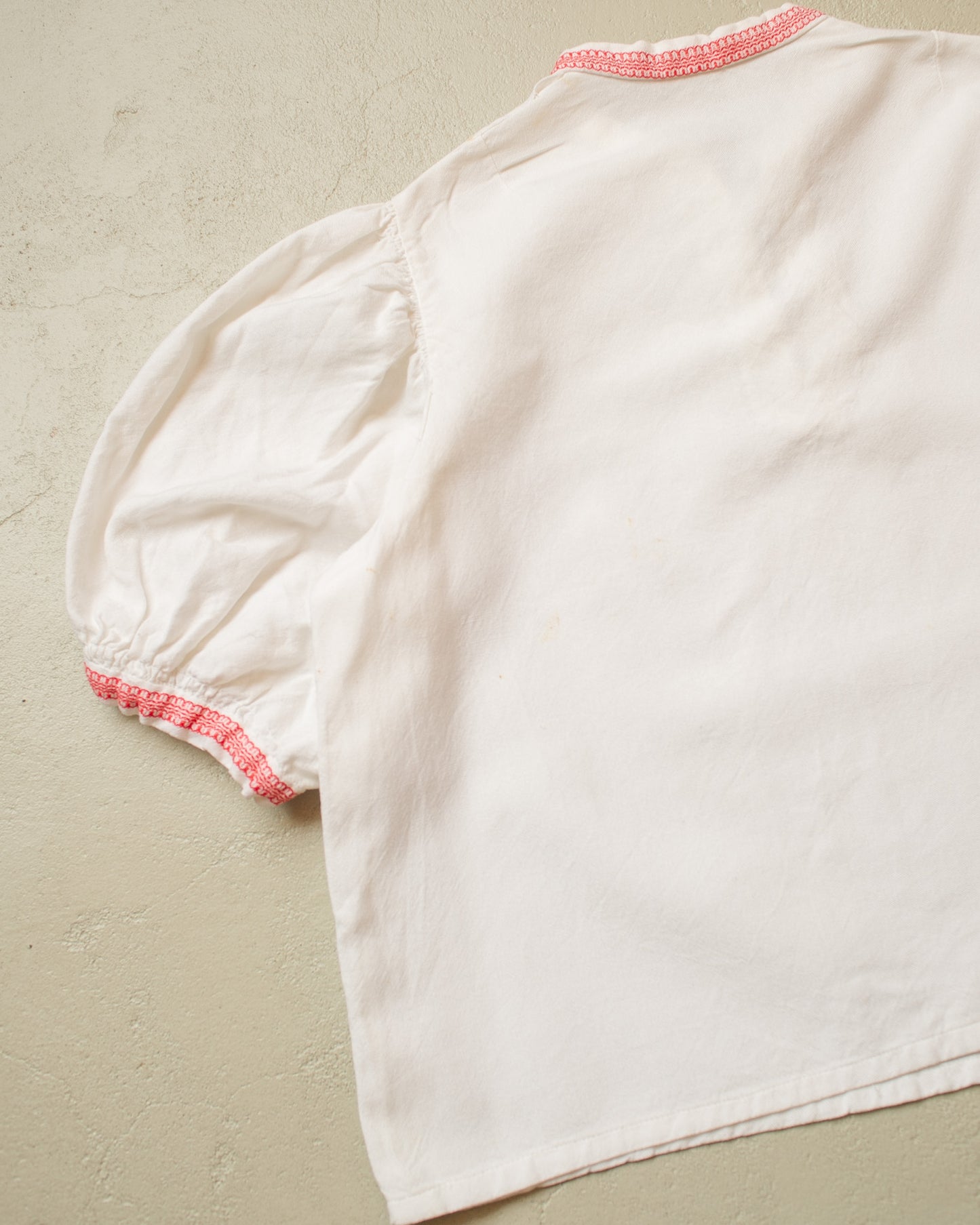 1940s/50s Womens German Traditional Blouse white - L/XL