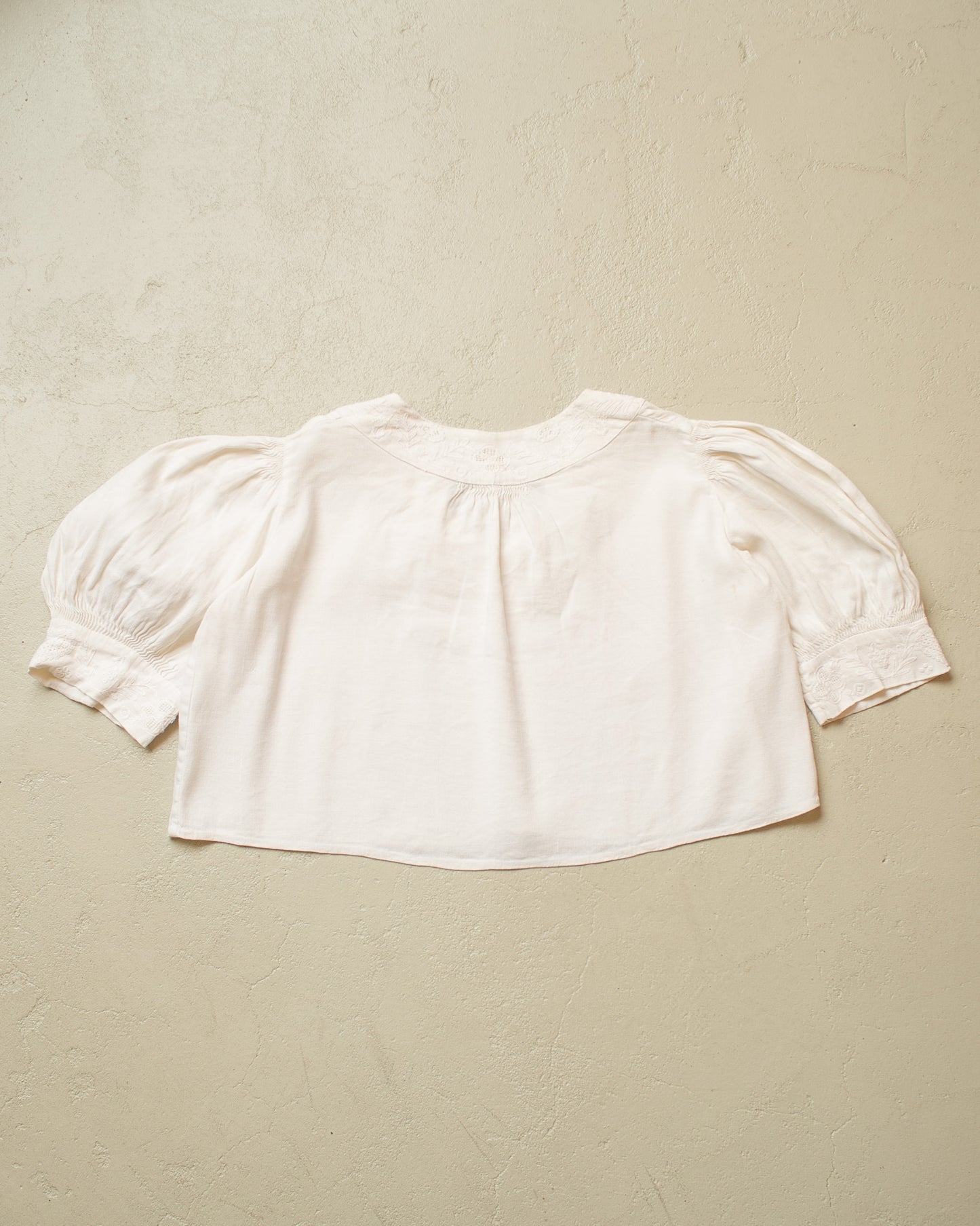 1910s/20s Womens Embroidered Blouse white - M/L