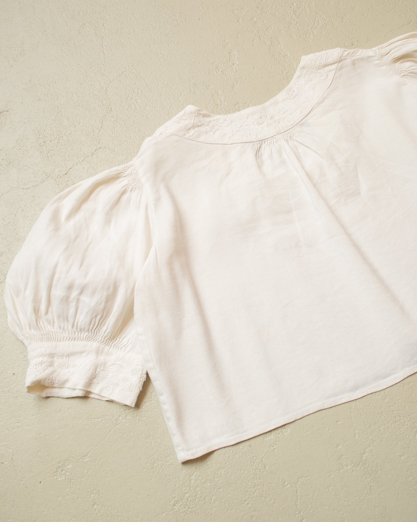 1910s/20s Womens Embroidered Blouse white - M/L