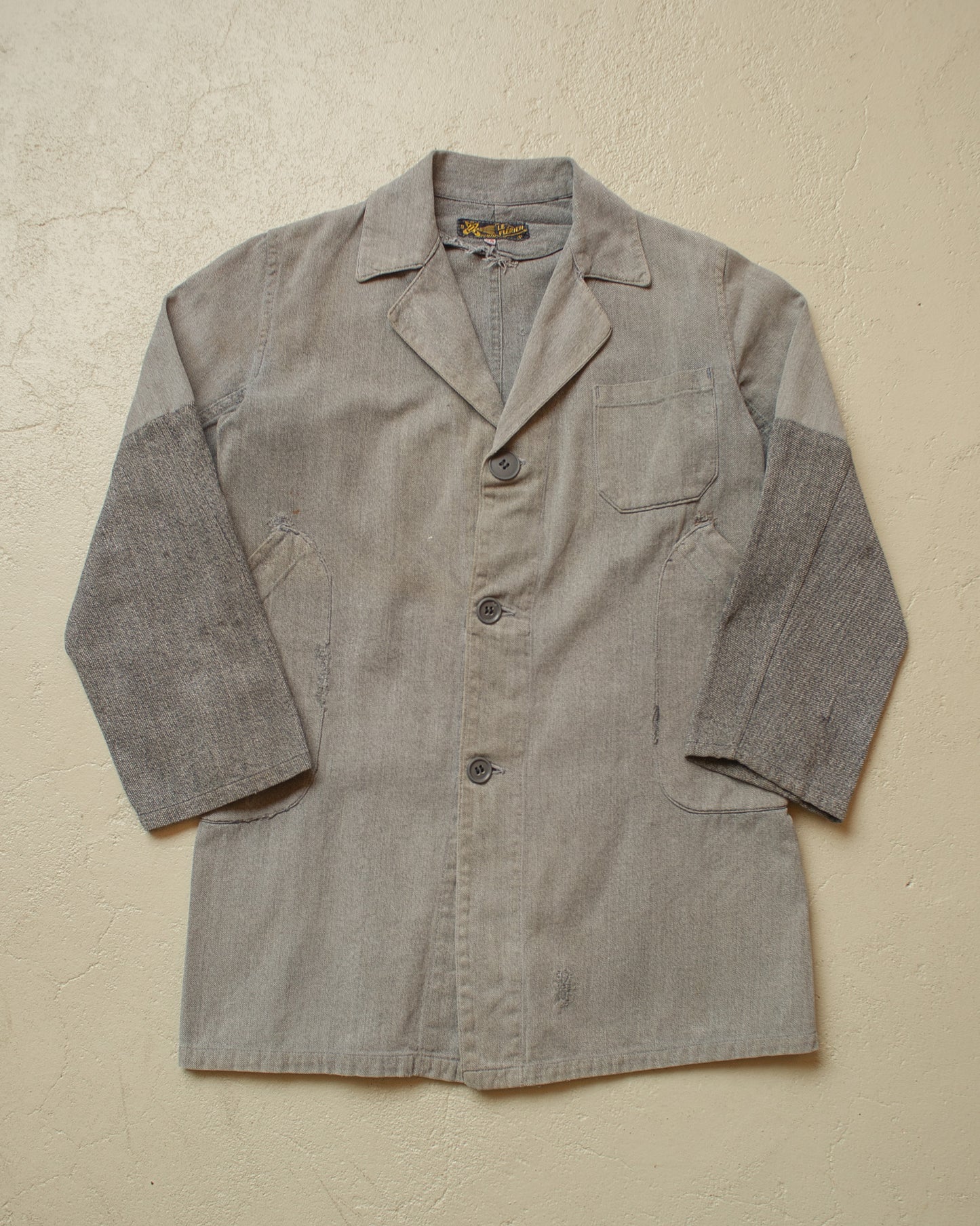 1930s/40s French Kids Work Jacket grey