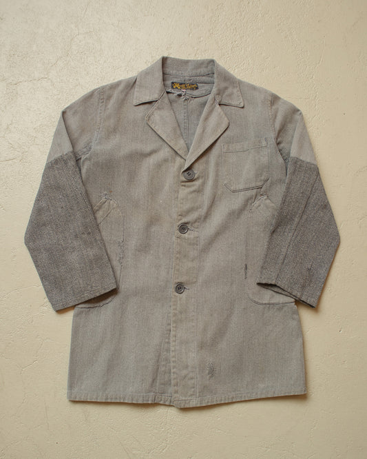 1930s/40s French Kids Work Jacket grey
