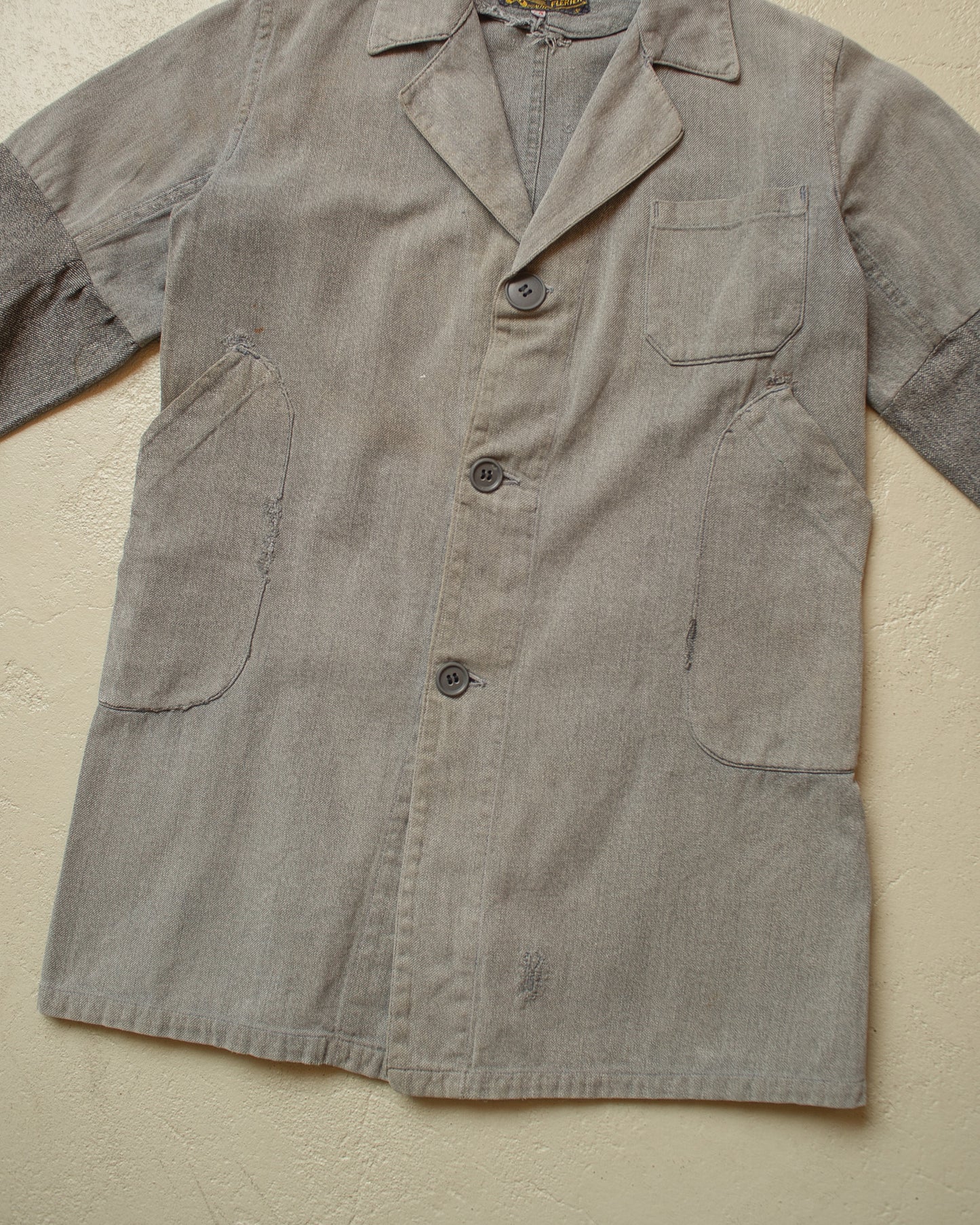 1930s/40s French Kids Work Jacket grey