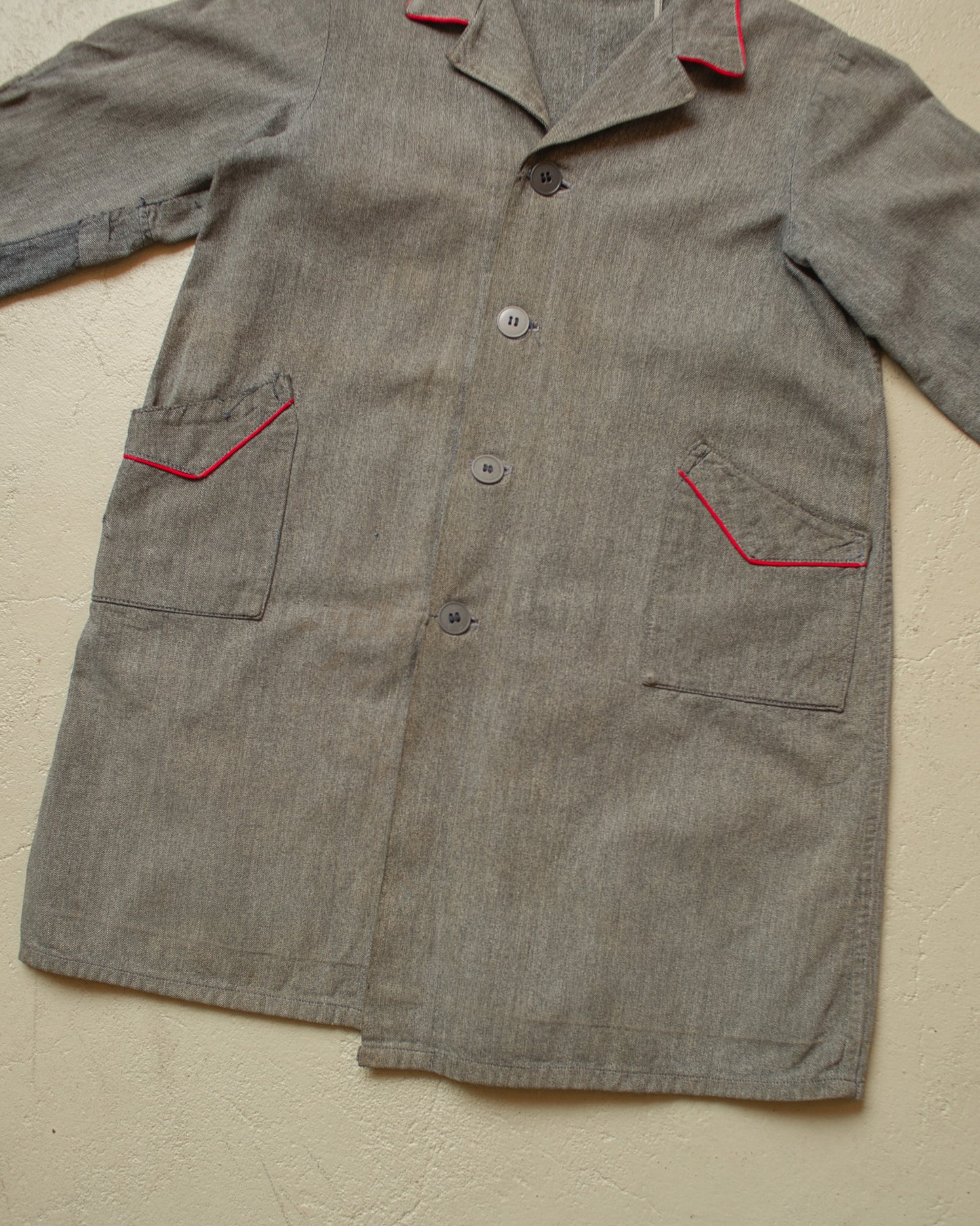 1930s/40s French Kids Work Jacket grey