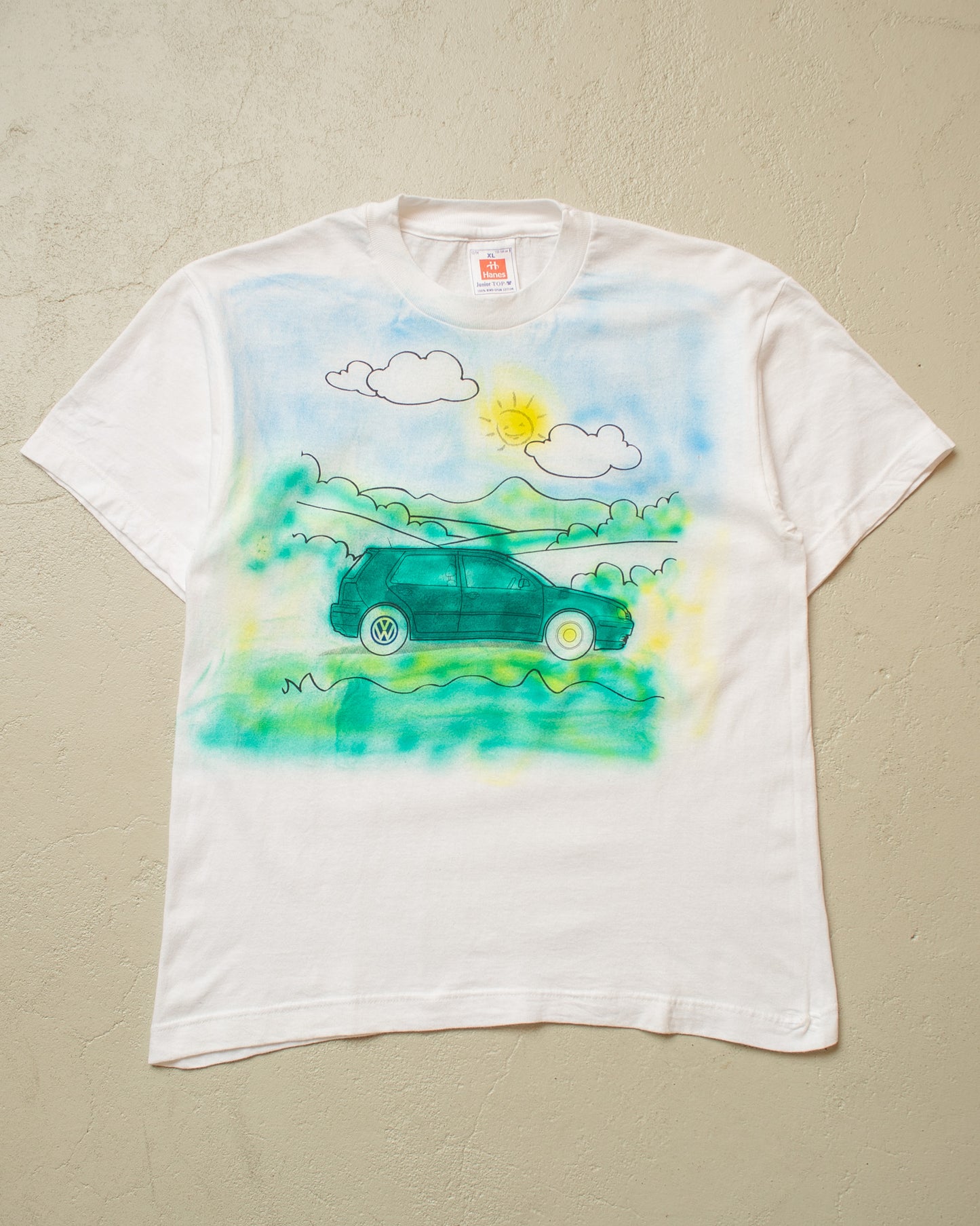 1990s VW Polo Airbrushed Promo T-shirt white - S