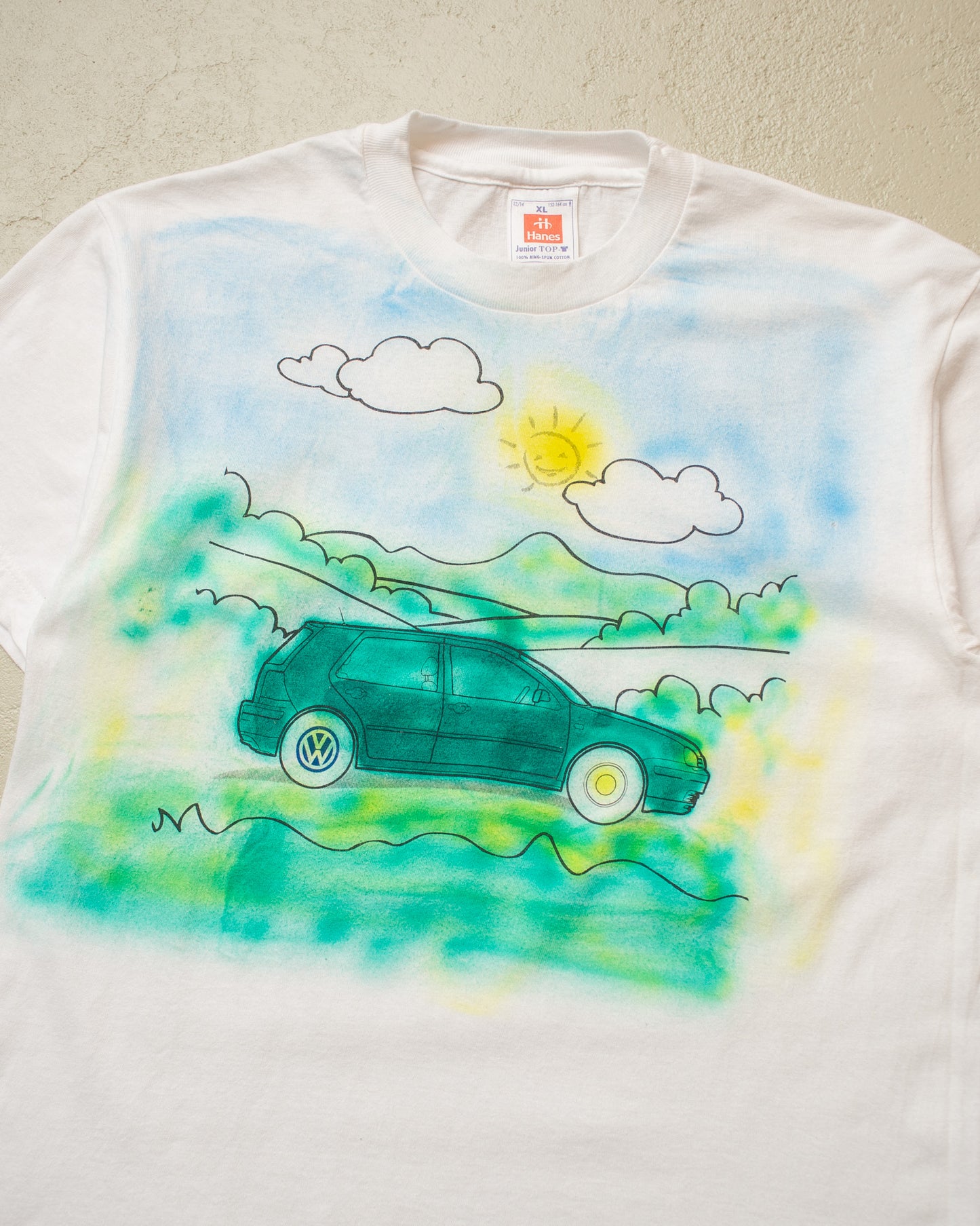 1990s VW Polo Airbrushed Promo T-shirt white - S