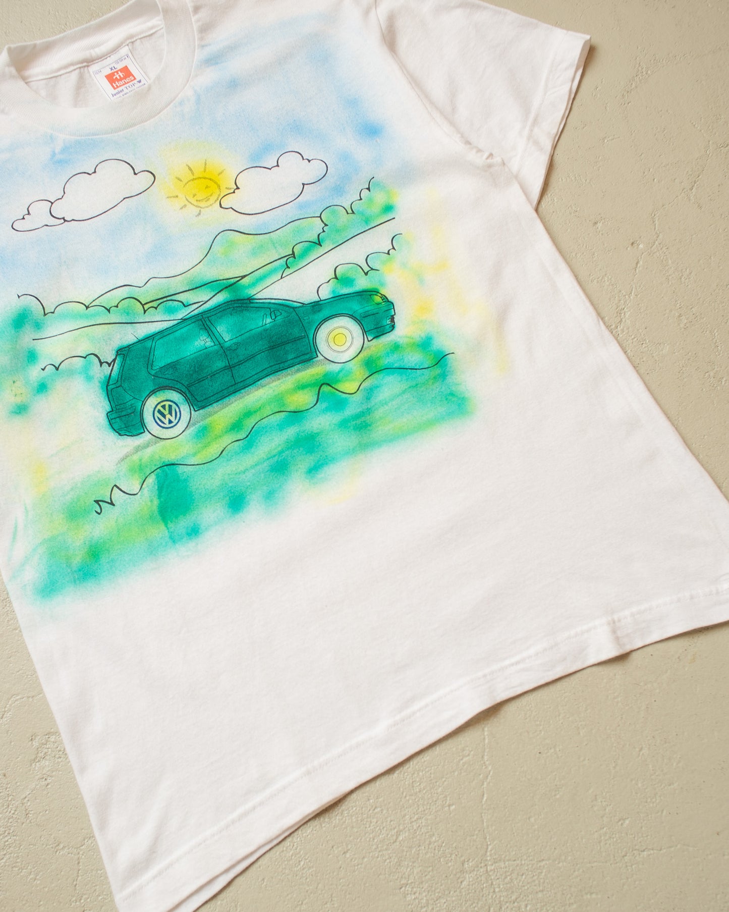 1990s VW Polo Airbrushed Promo T-shirt white - S