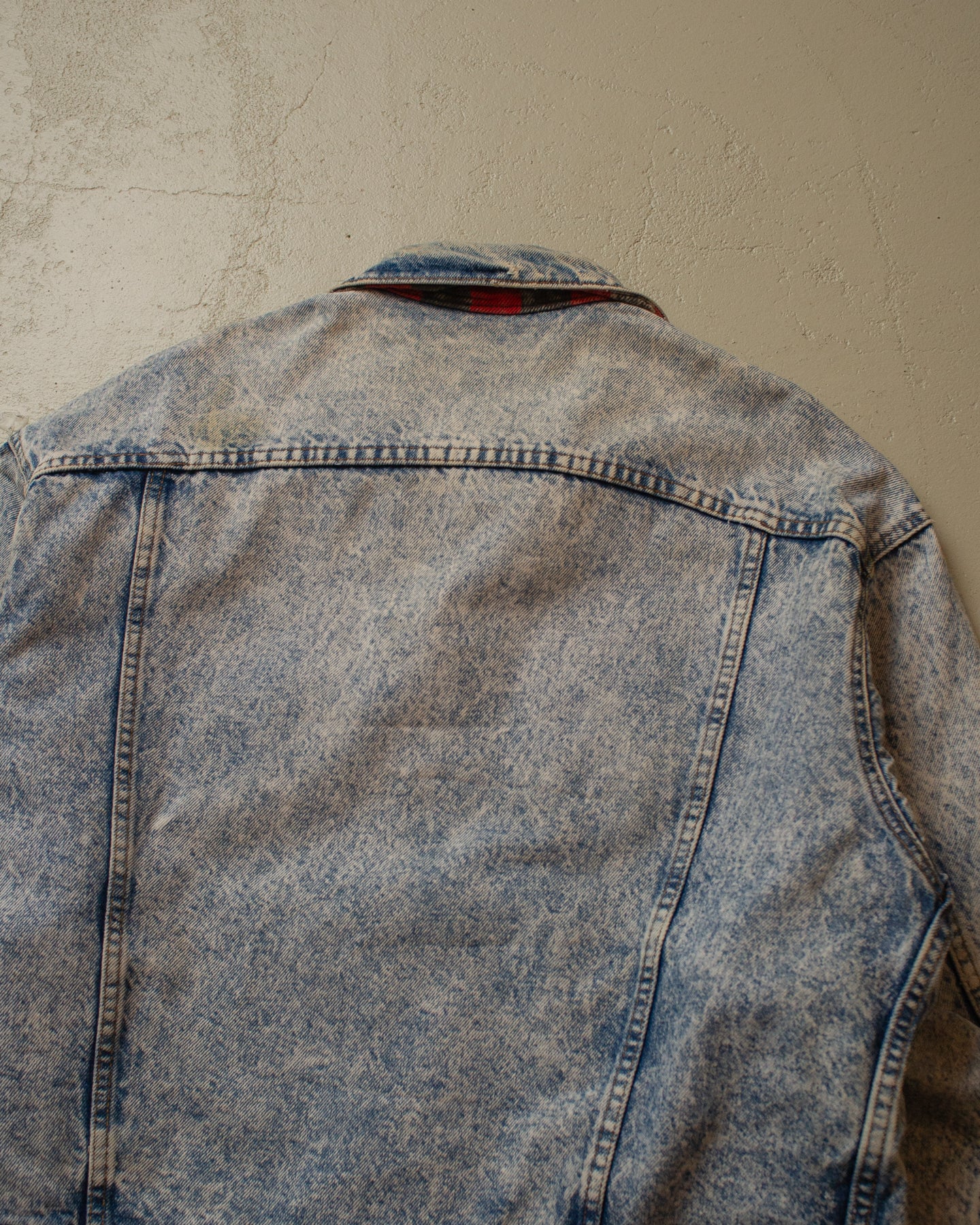 80s Levi`s Flannel Lined Denim Jacket blue - L/XL