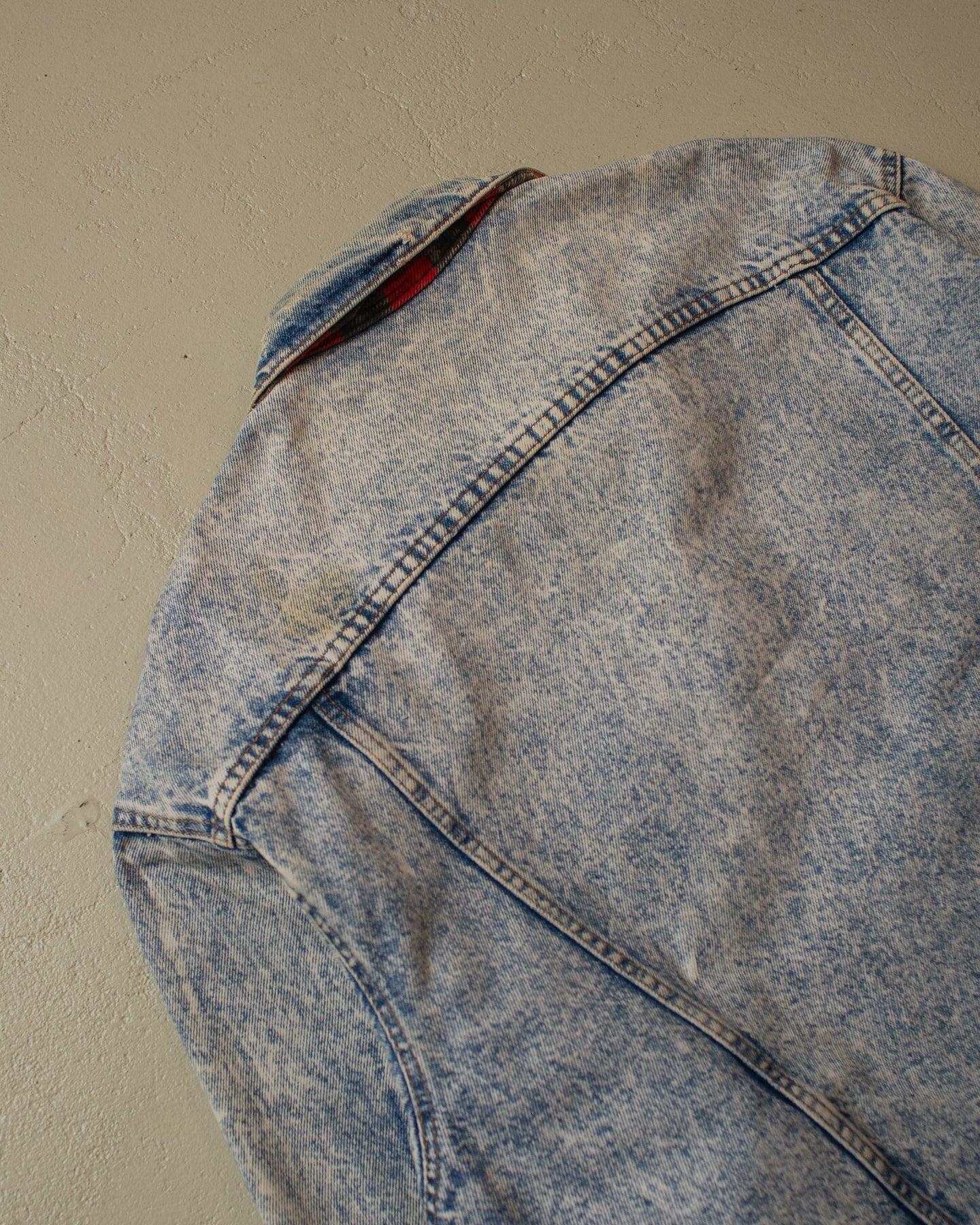 80s Levi`s Flannel Lined Denim Jacket blue - L/XL