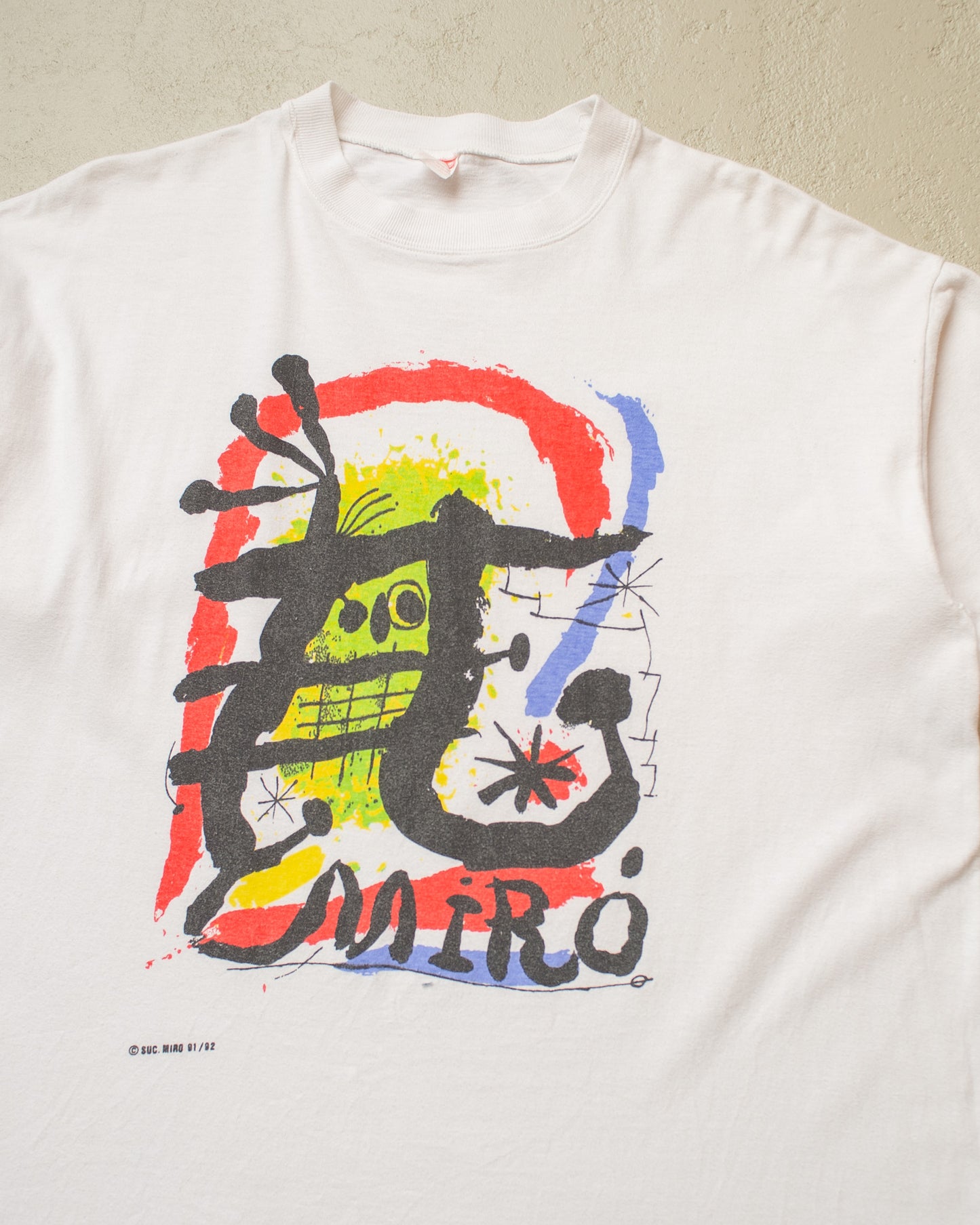 1992 Miró Art T-shirt white - L