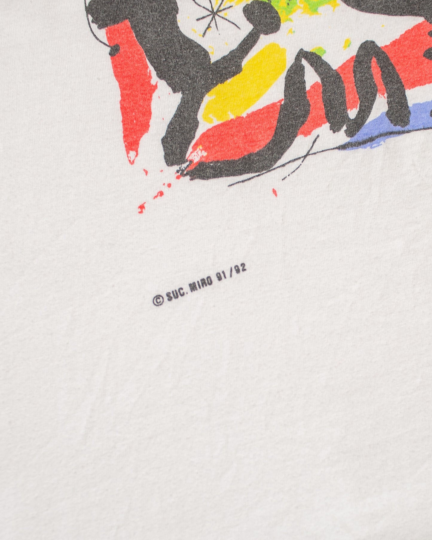1992 Miró Art T-shirt white - L