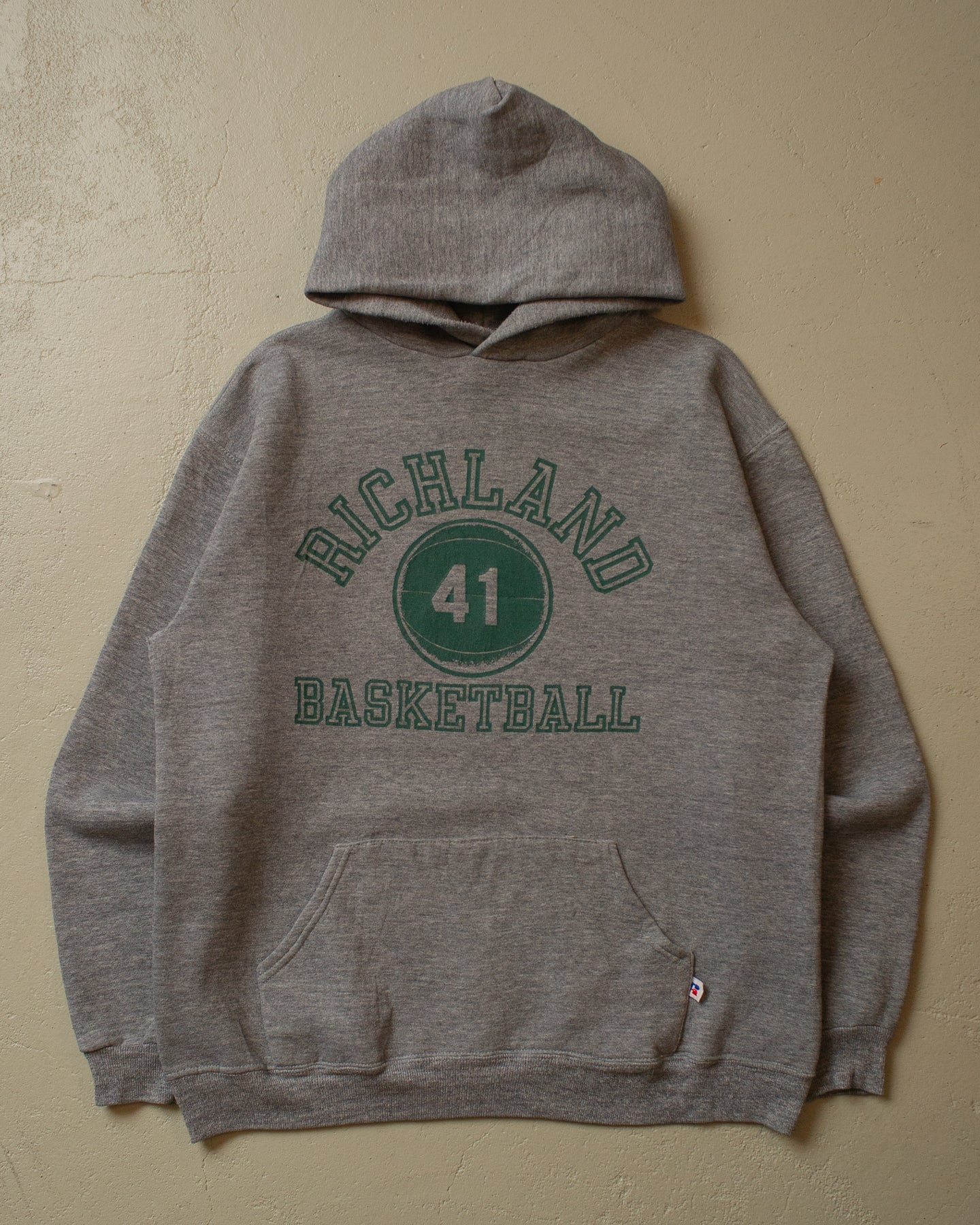 80s Russell Athletic Highland Basketball Hoodie grey - L