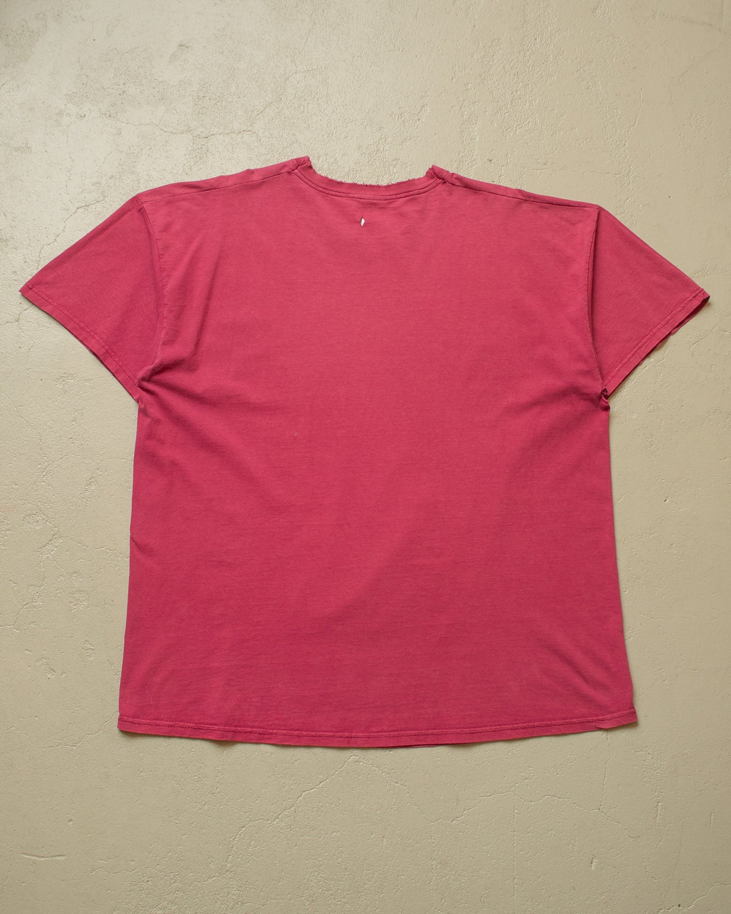 2000s Faded Blank T-shirt burgundy - XXL