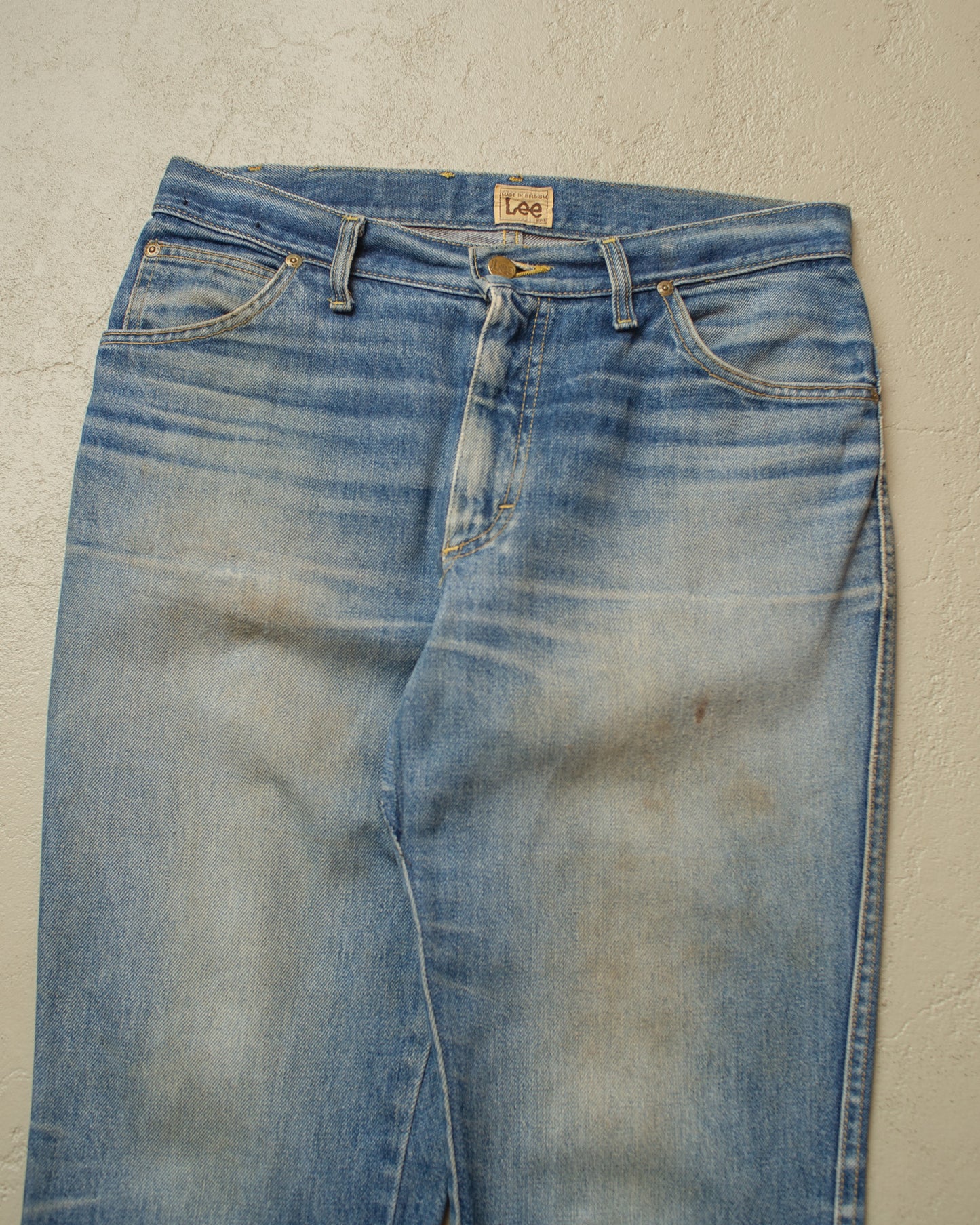 1970s Lee Faded Flared Jeans blue - W32 L30
