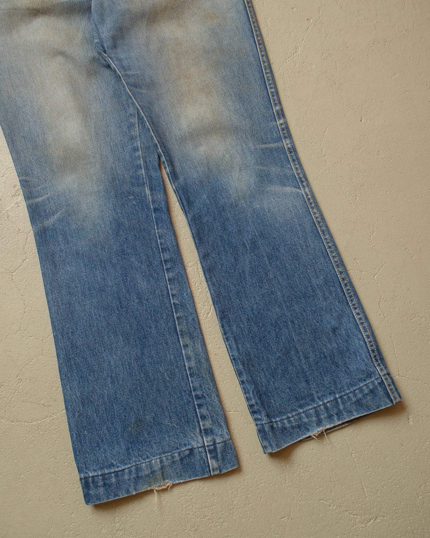 1970s Lee Faded Flared Jeans blue - W32 L30