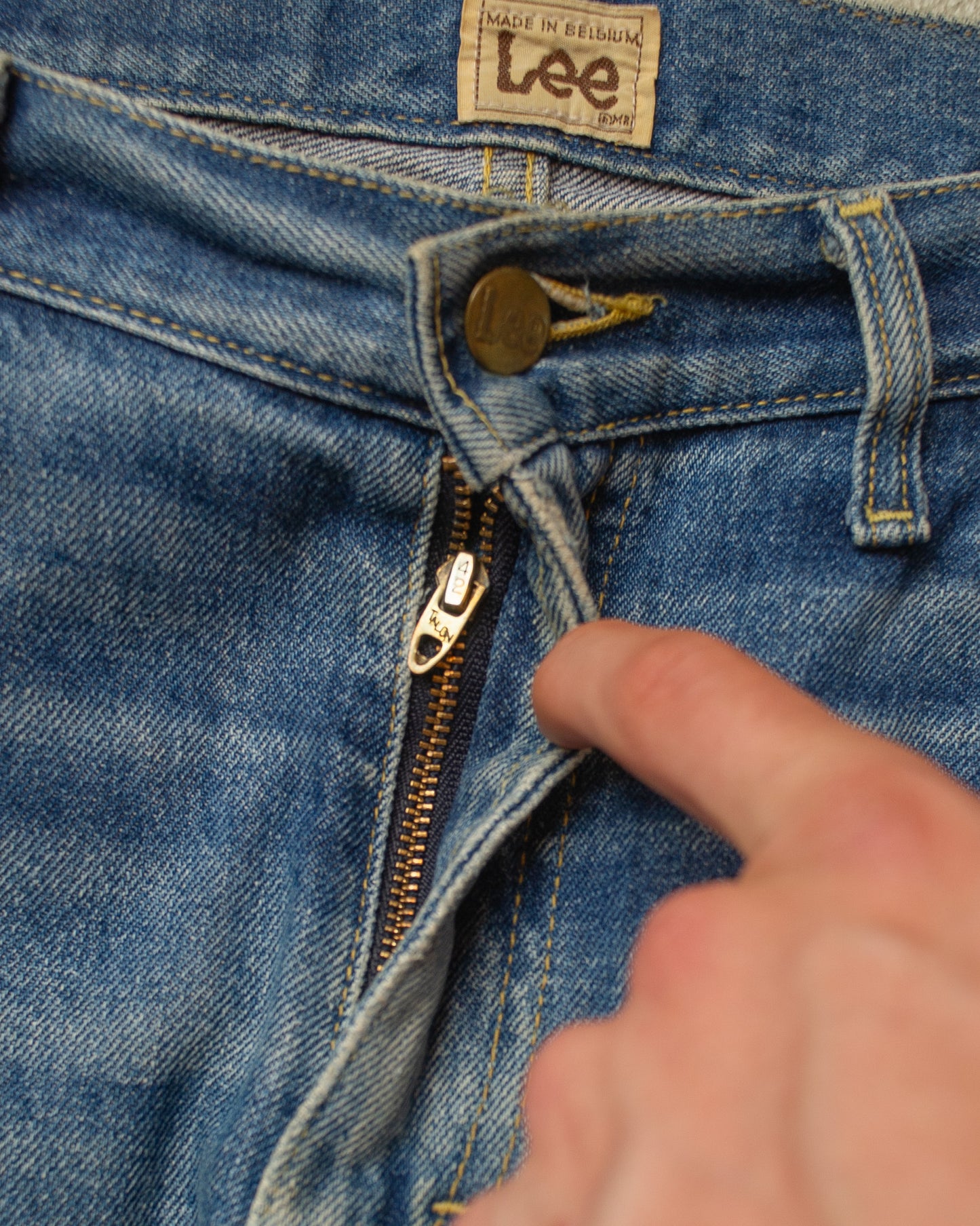 1970s Lee Faded Flared Jeans blue - W32 L30