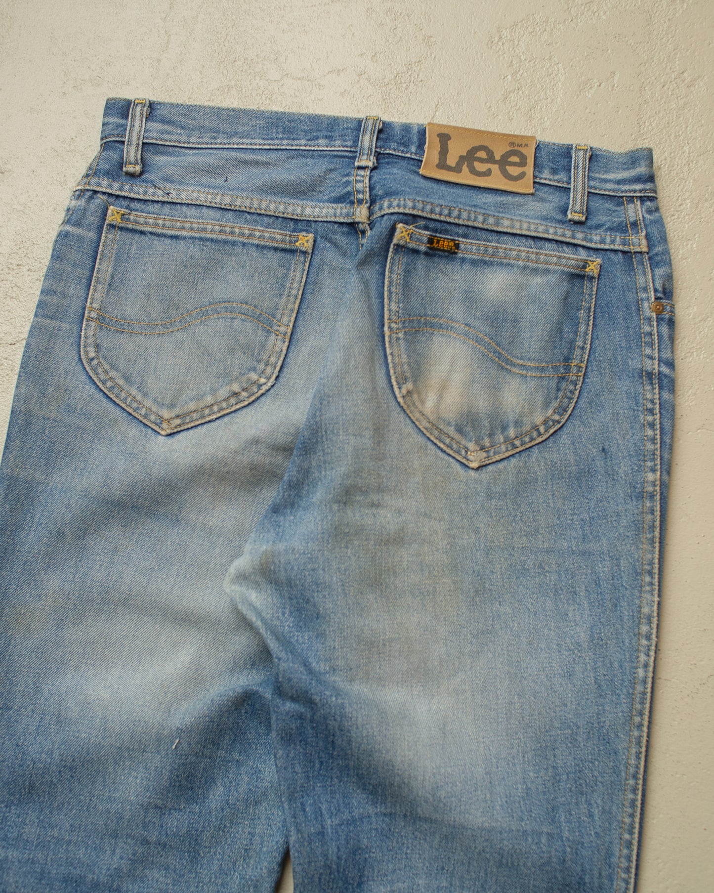 1970s Lee Faded Flared Jeans blue - W32 L30